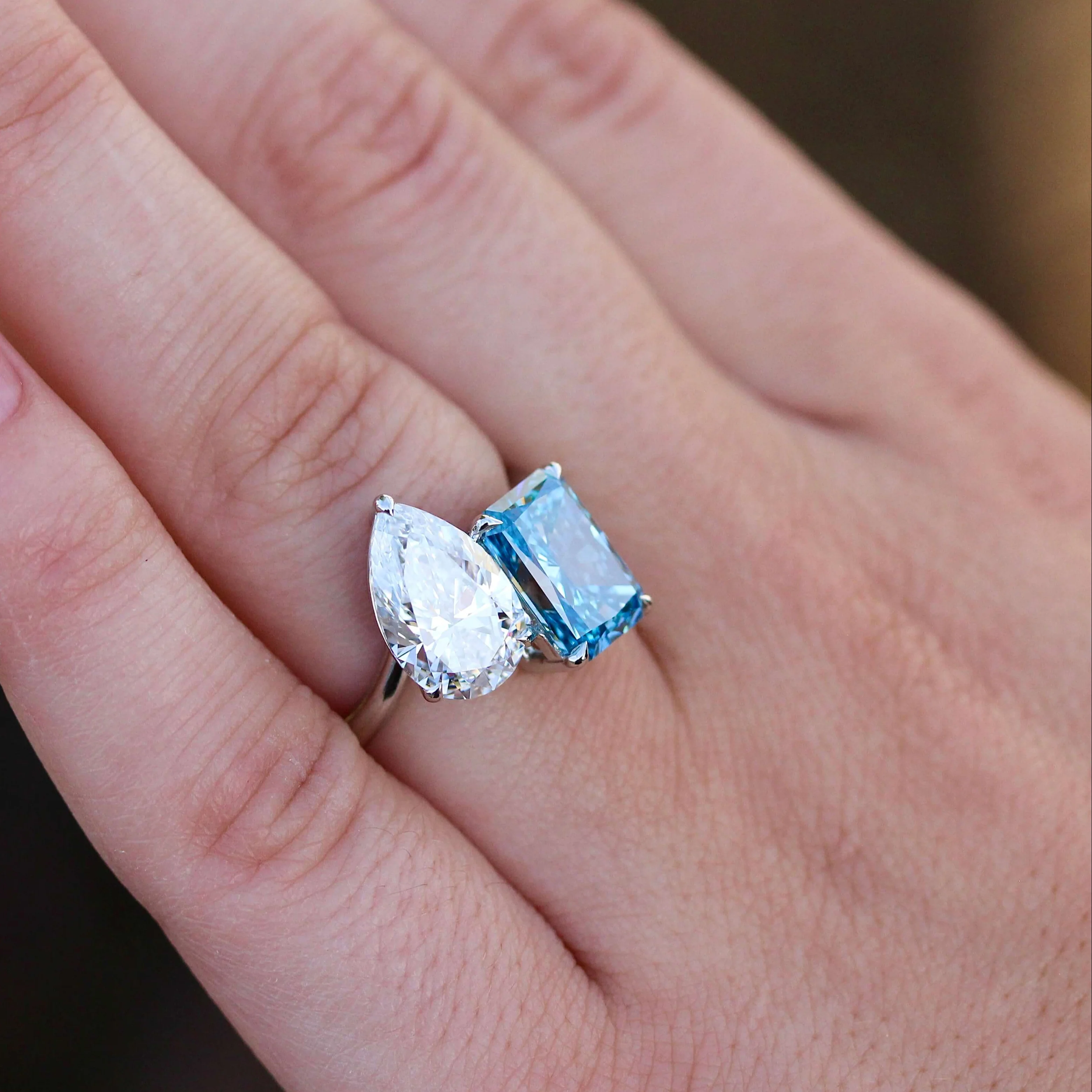 La Grande Toi Et Moi Ring in Platinum with 6.7ct Lab-Grown Diamond - Image 10