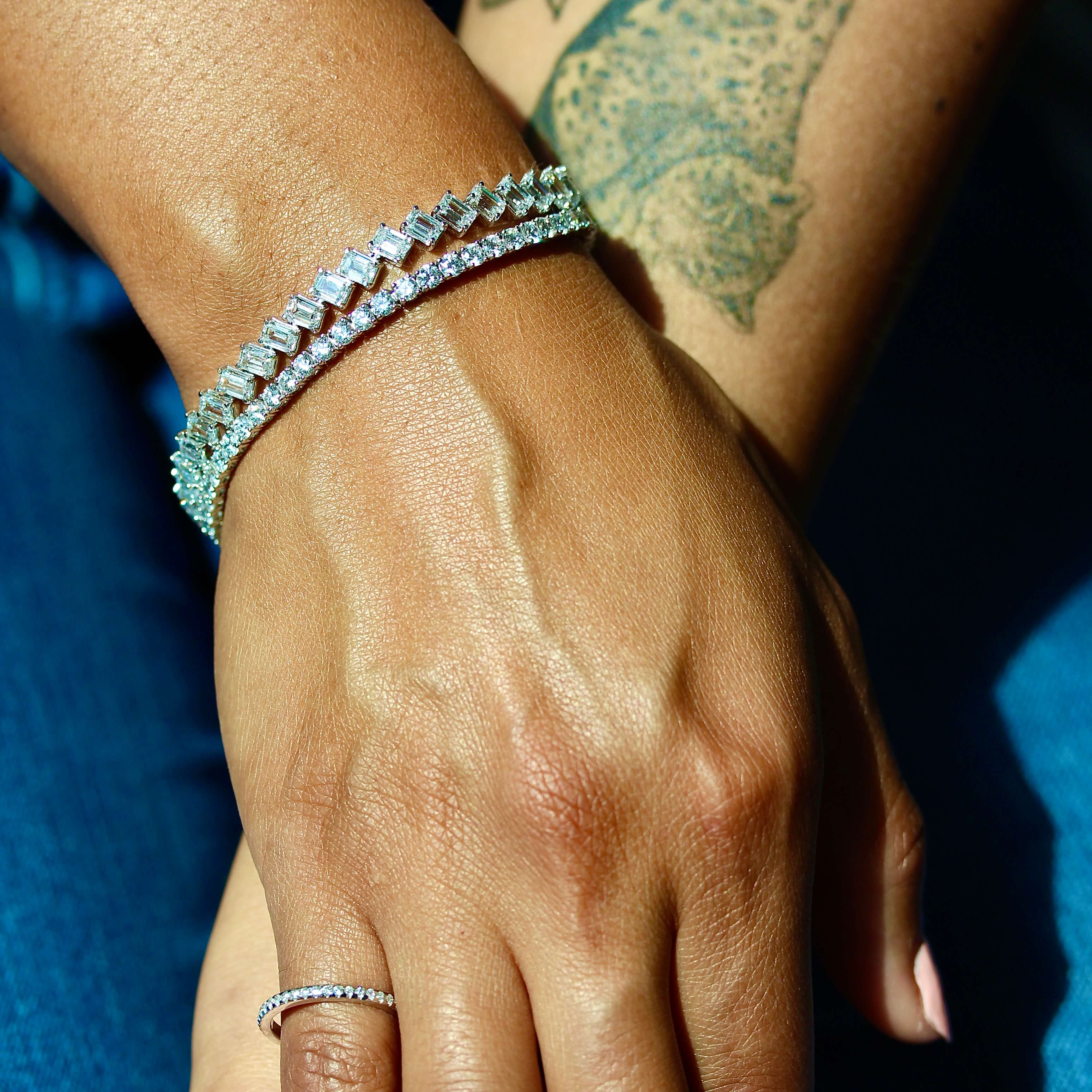 The Emerald Lab-Grown Diamond Tennis Bracelet - Image 7