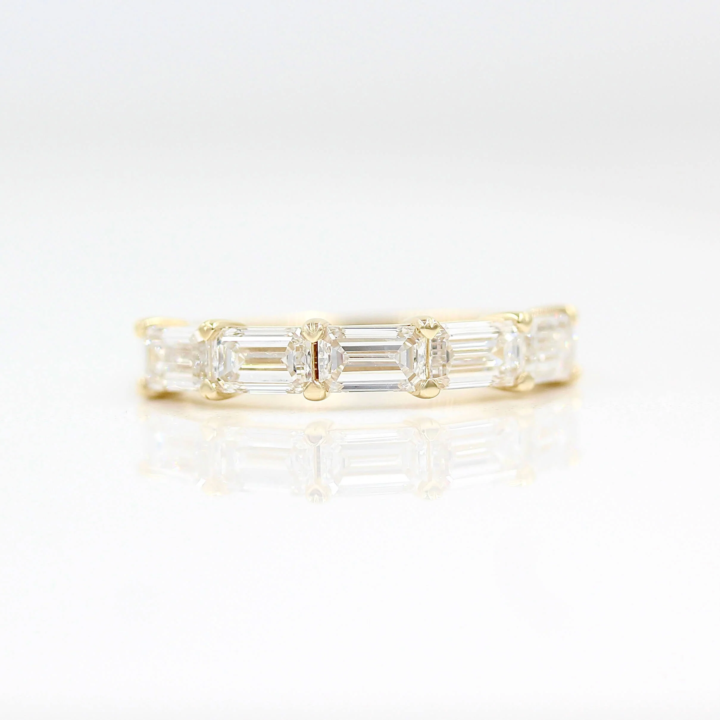 The Adelaide Wedding Band in Yellow Gold with Lab-Grown Diamond