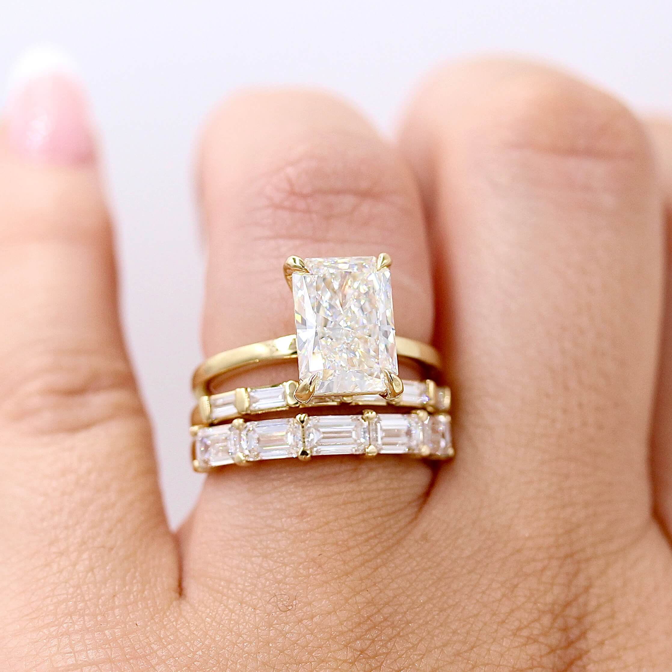The Adelaide Wedding Band in Yellow Gold with Lab-Grown Diamond - Image 6