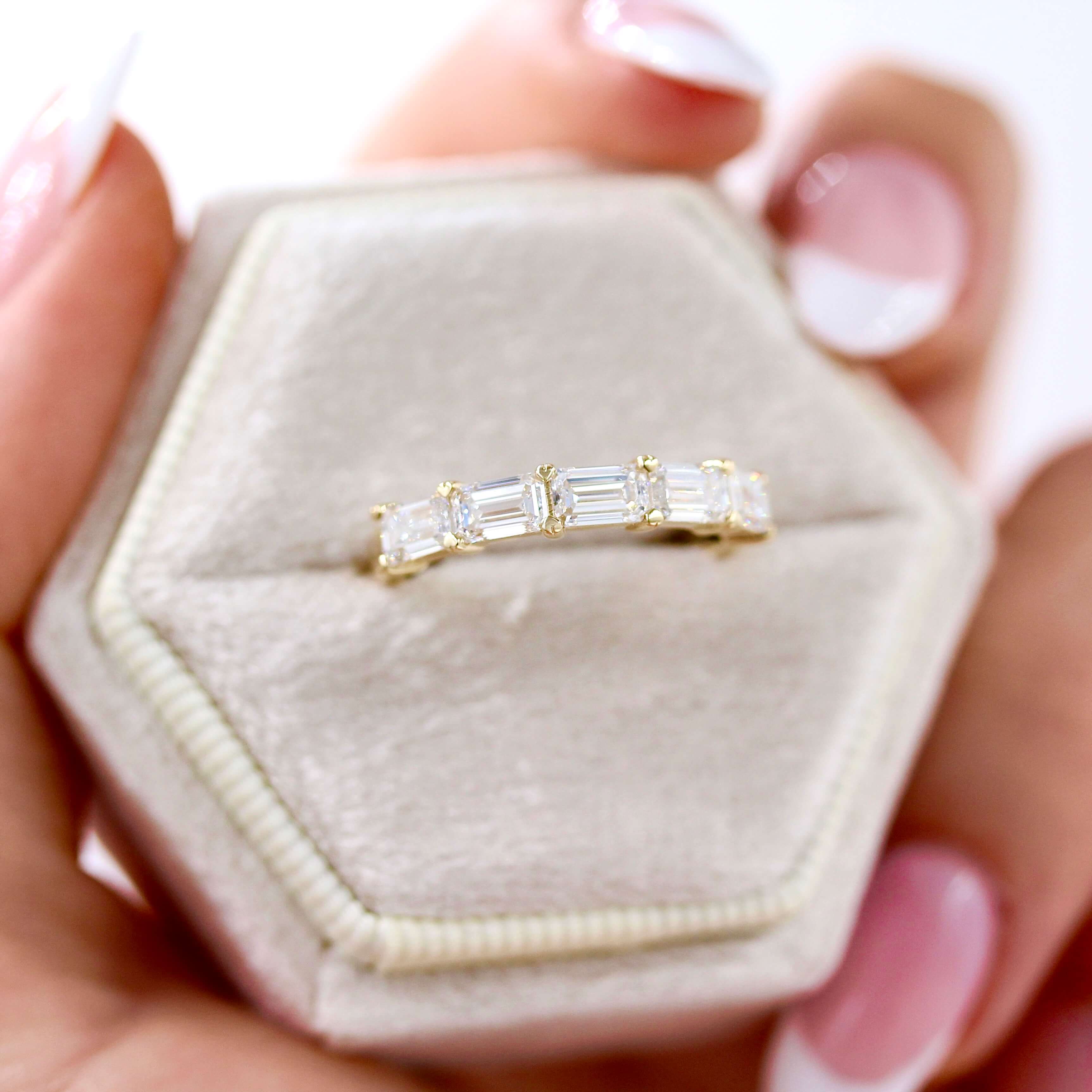 The Adelaide Wedding Band in Yellow Gold with Lab-Grown Diamond - Image 8
