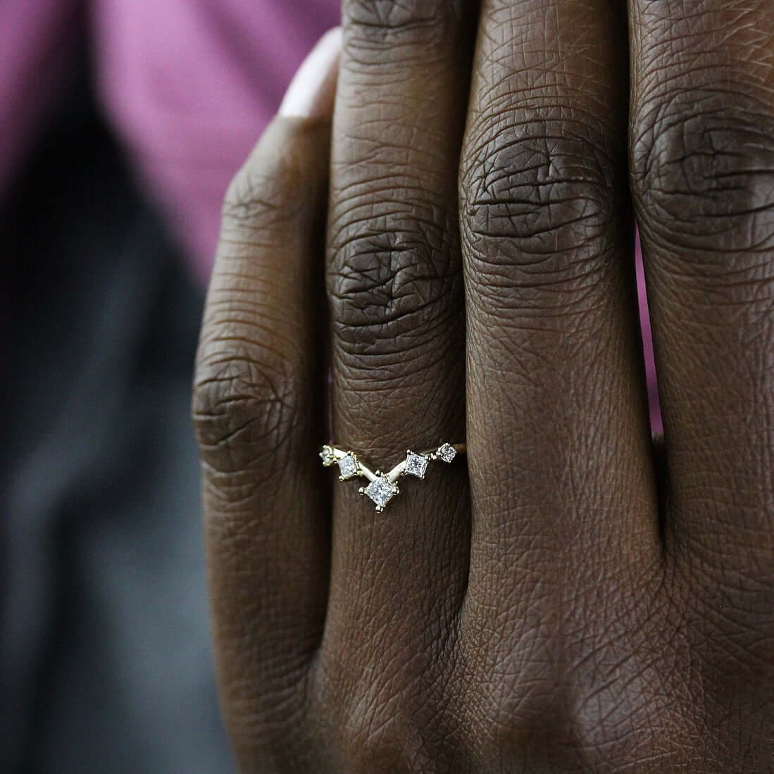 The Astra Wedding Band in Yellow Gold - Image 2
