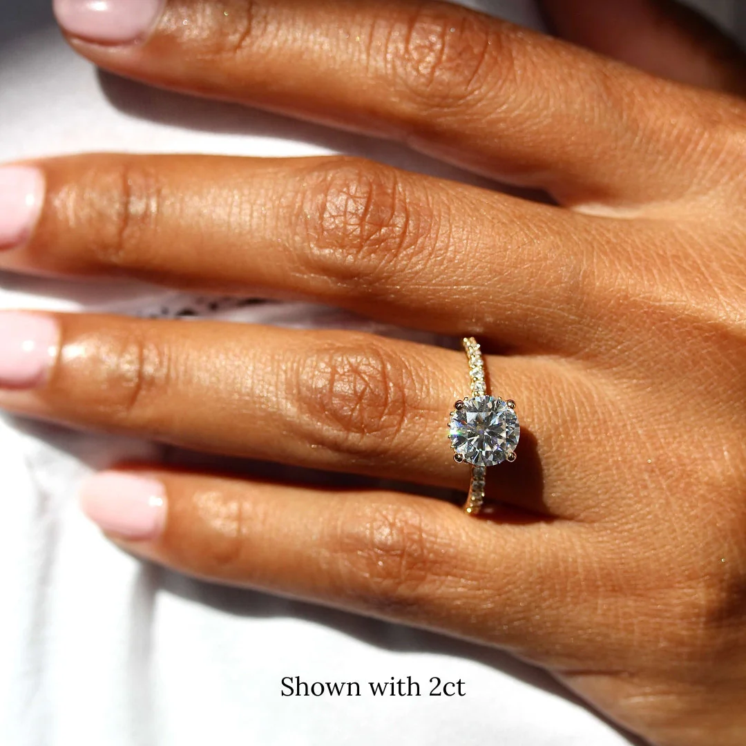 The Athena Hidden Halo Engagement Ring (Round) - Image 6