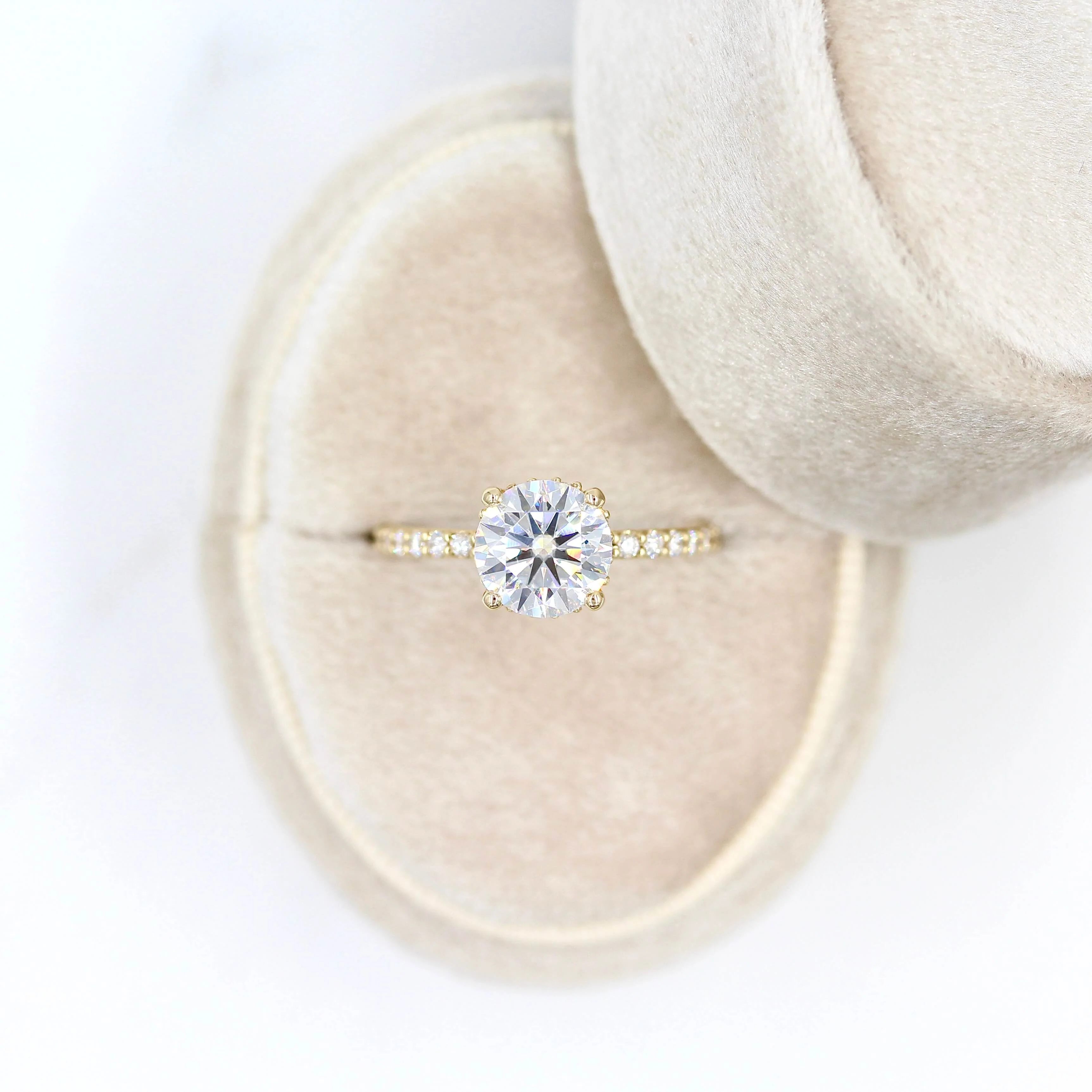 The Athena Hidden Halo Engagement Ring (Round) - Image 7