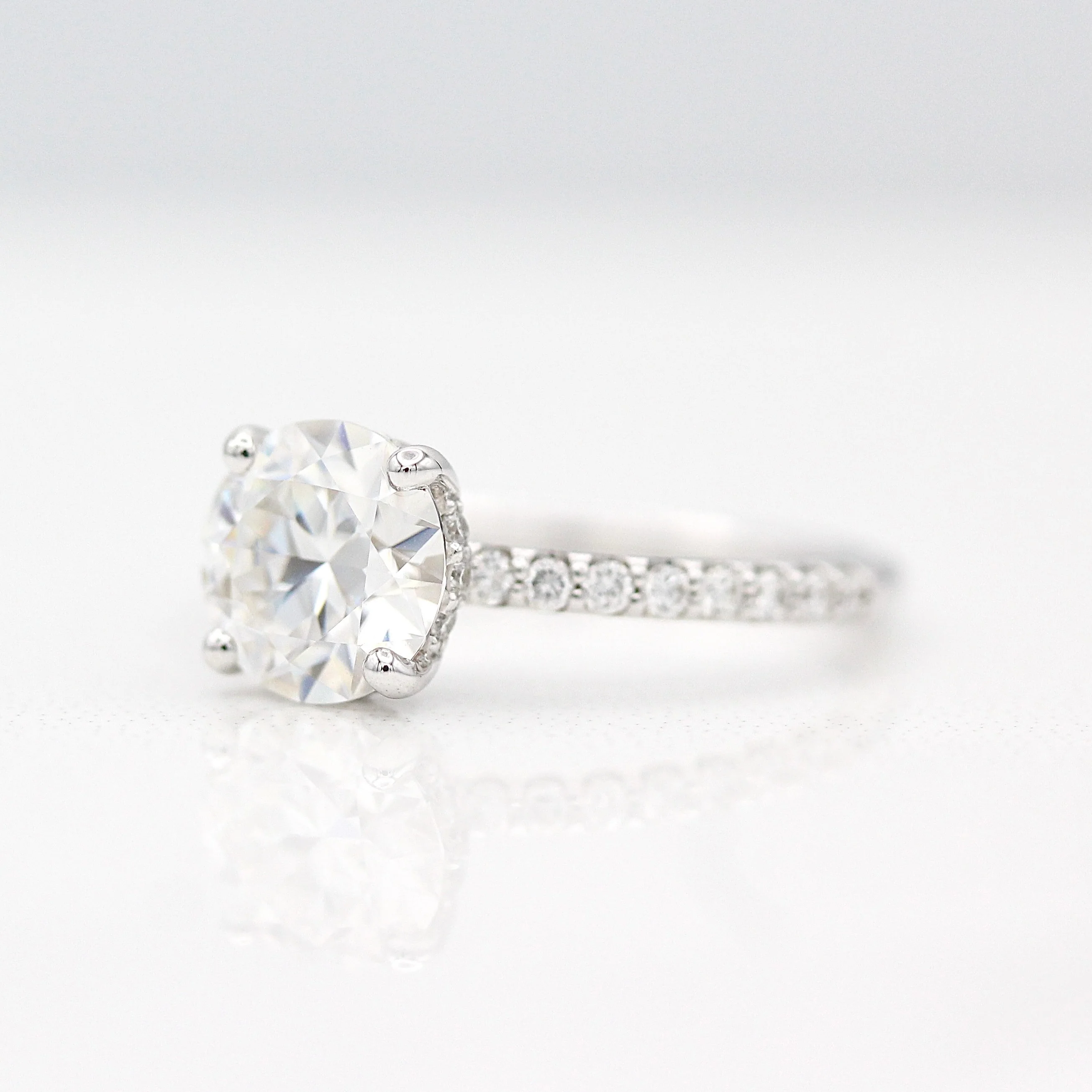 The Athena Hidden Halo Engagement Ring (Round) - Image 10