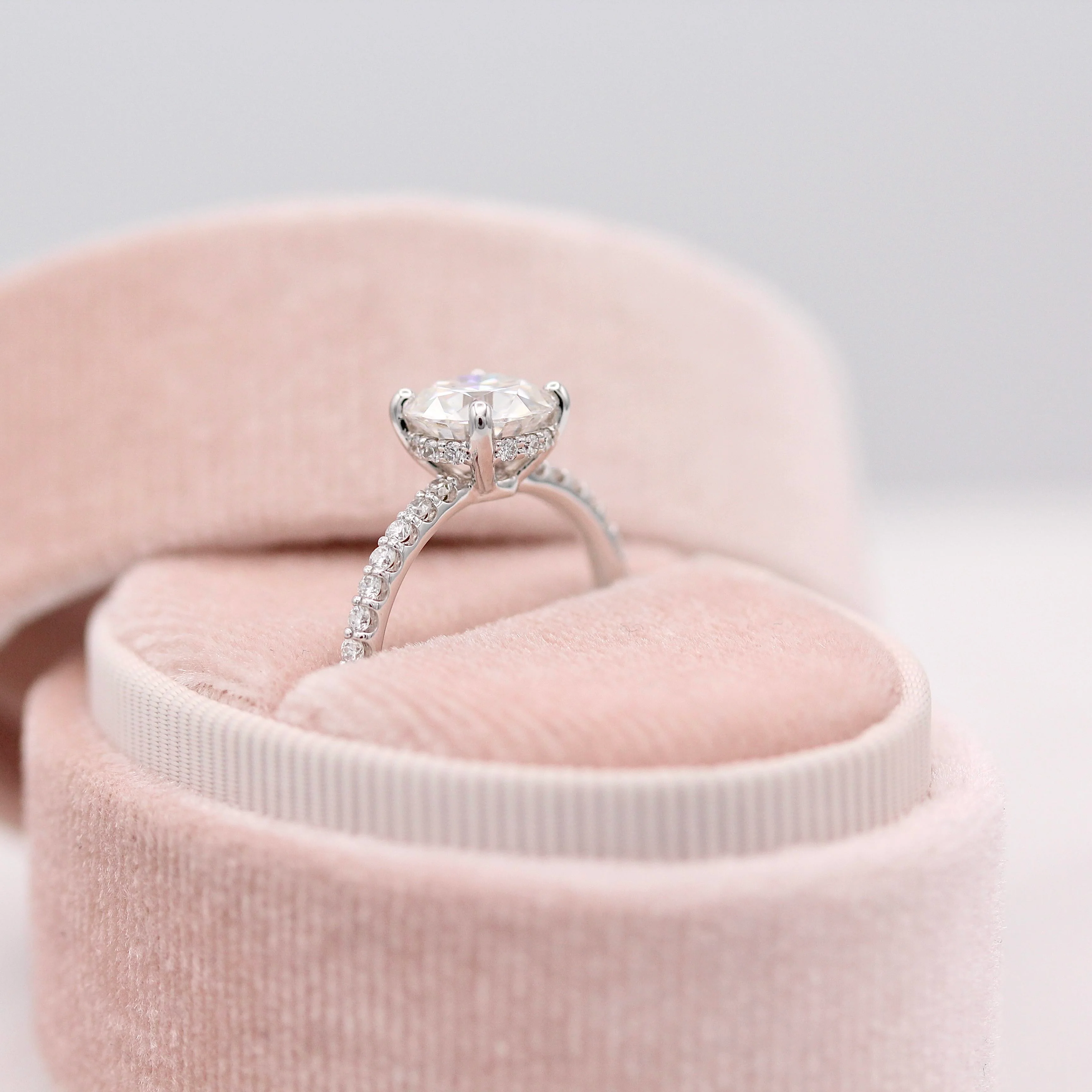 The Athena Hidden Halo Engagement Ring (Round) - Image 11