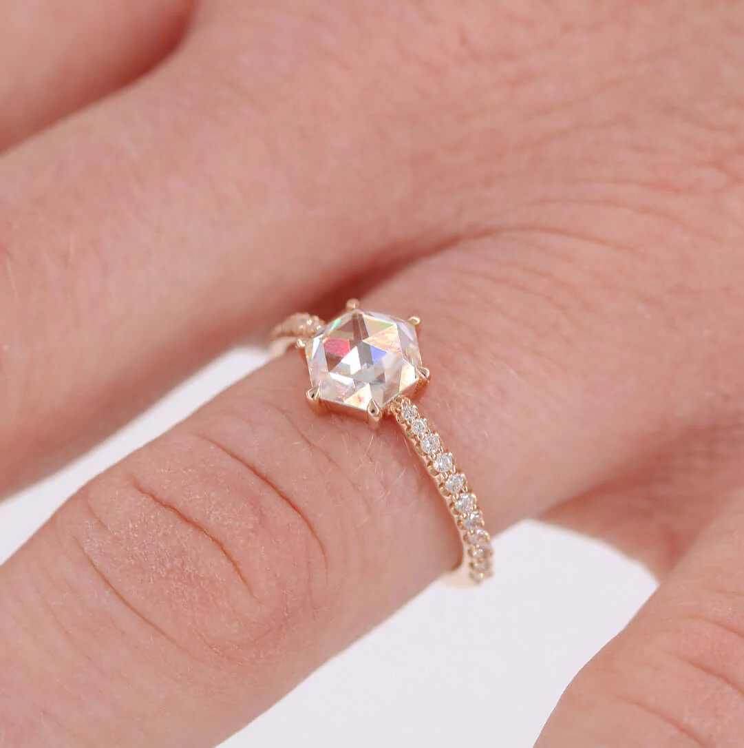 The Aurora Engagement Ring (Hexagon) - Image 6
