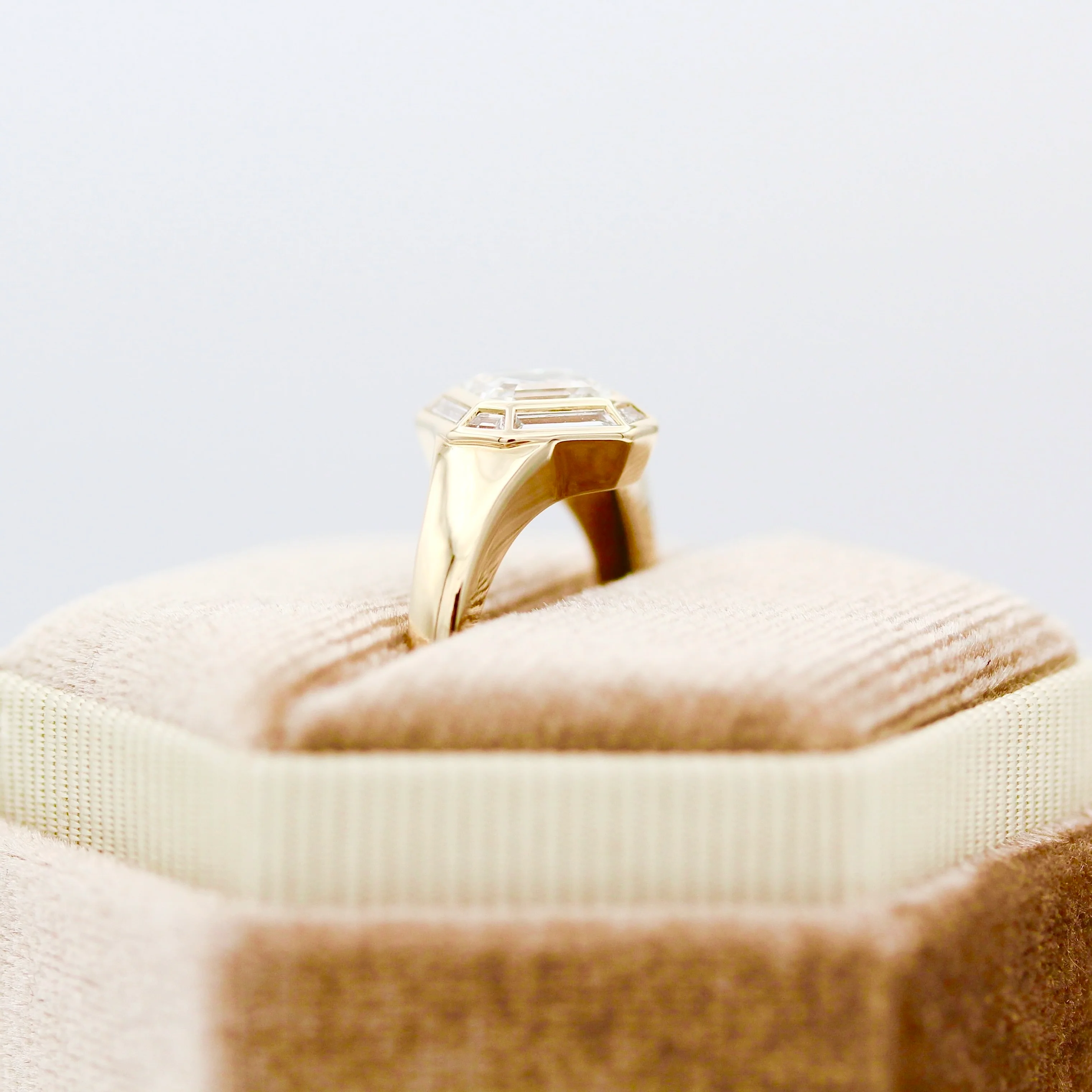 The Banks Engagement Ring (Asscher) in Yellow Gold with 1.52ct Lab-Grown Diamond - Image 4