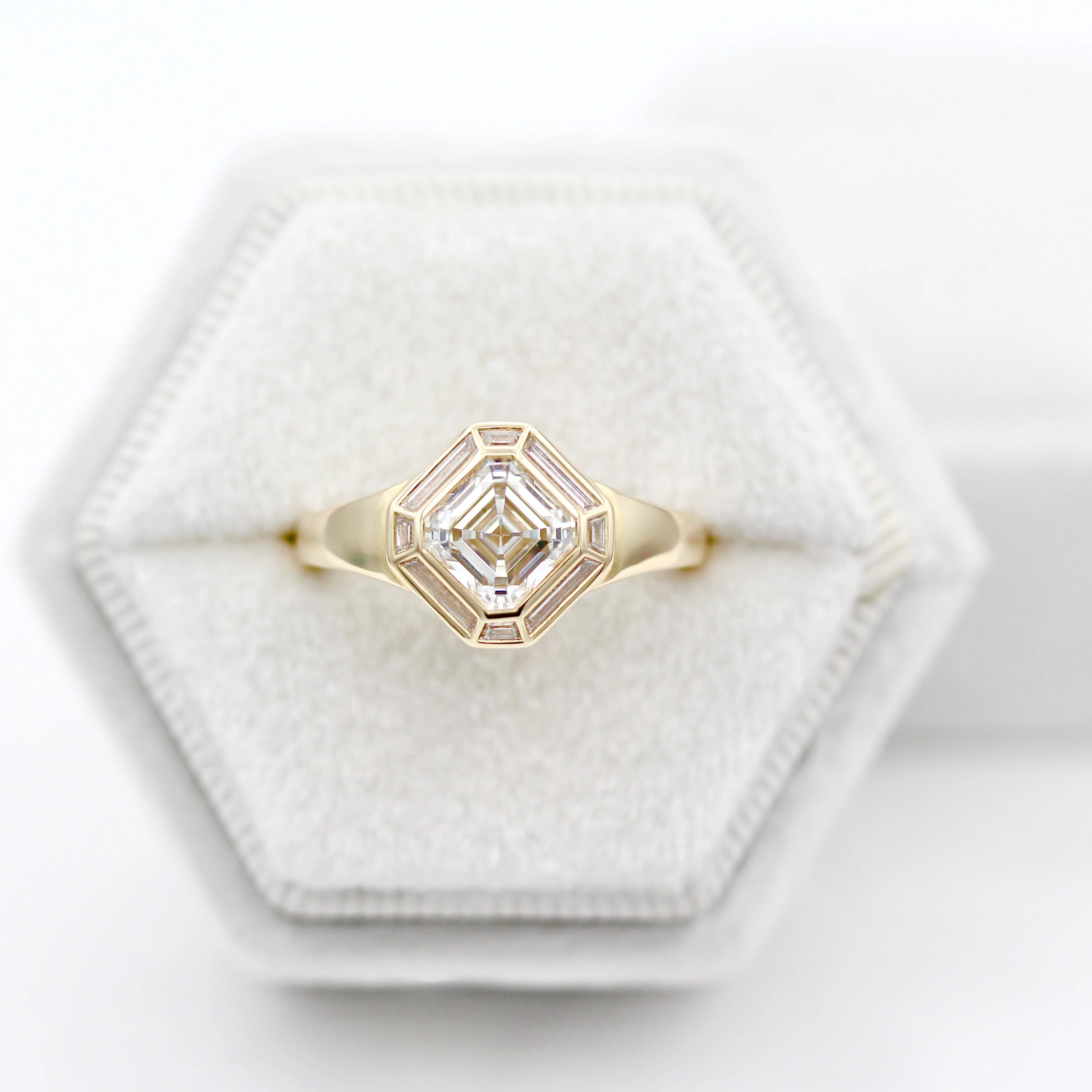 The Banks Engagement Ring (Asscher) in Yellow Gold with 1.52ct Lab-Grown Diamond - Image 7