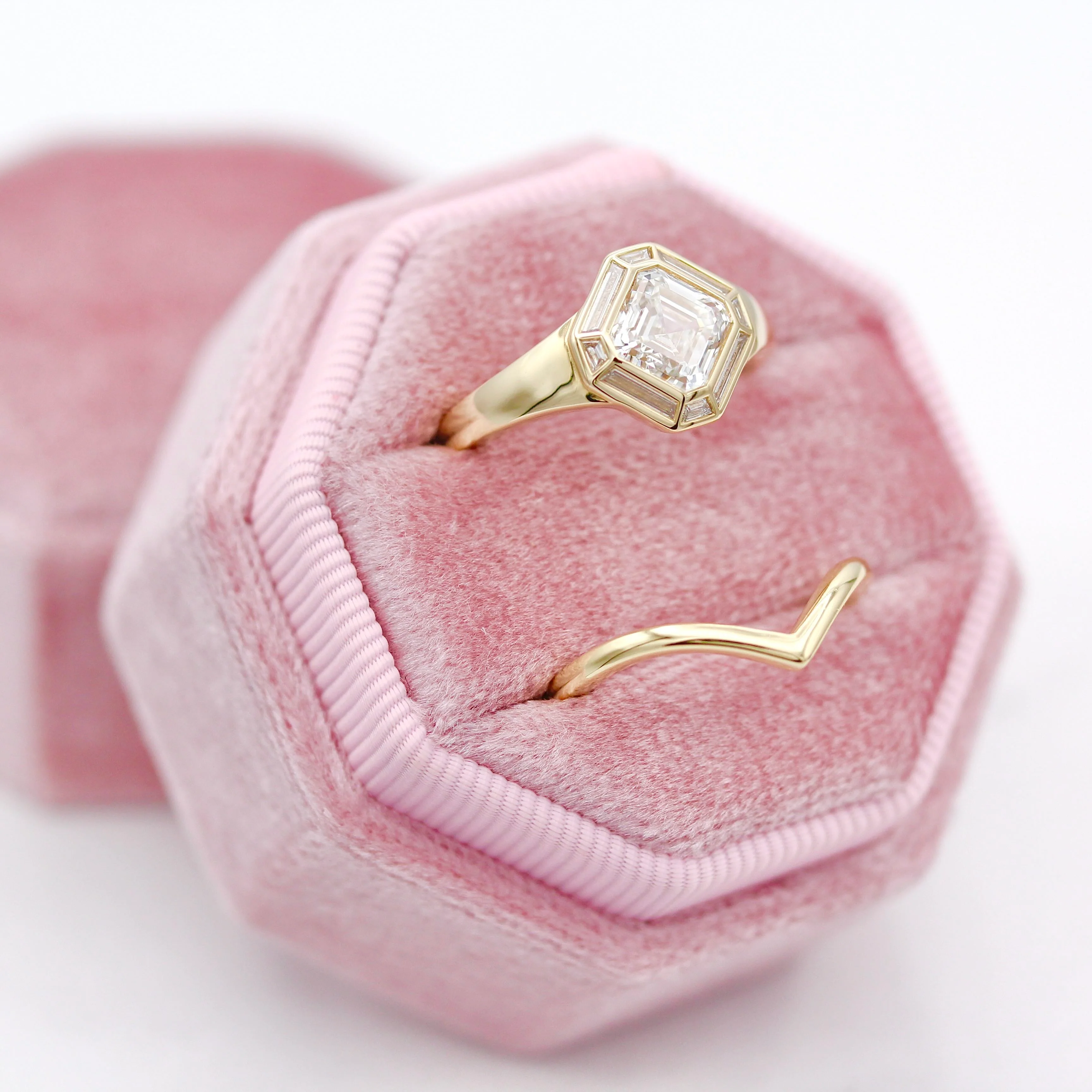 The Banks Engagement Ring (Asscher) in Yellow Gold with 1.52ct Lab-Grown Diamond - Image 8