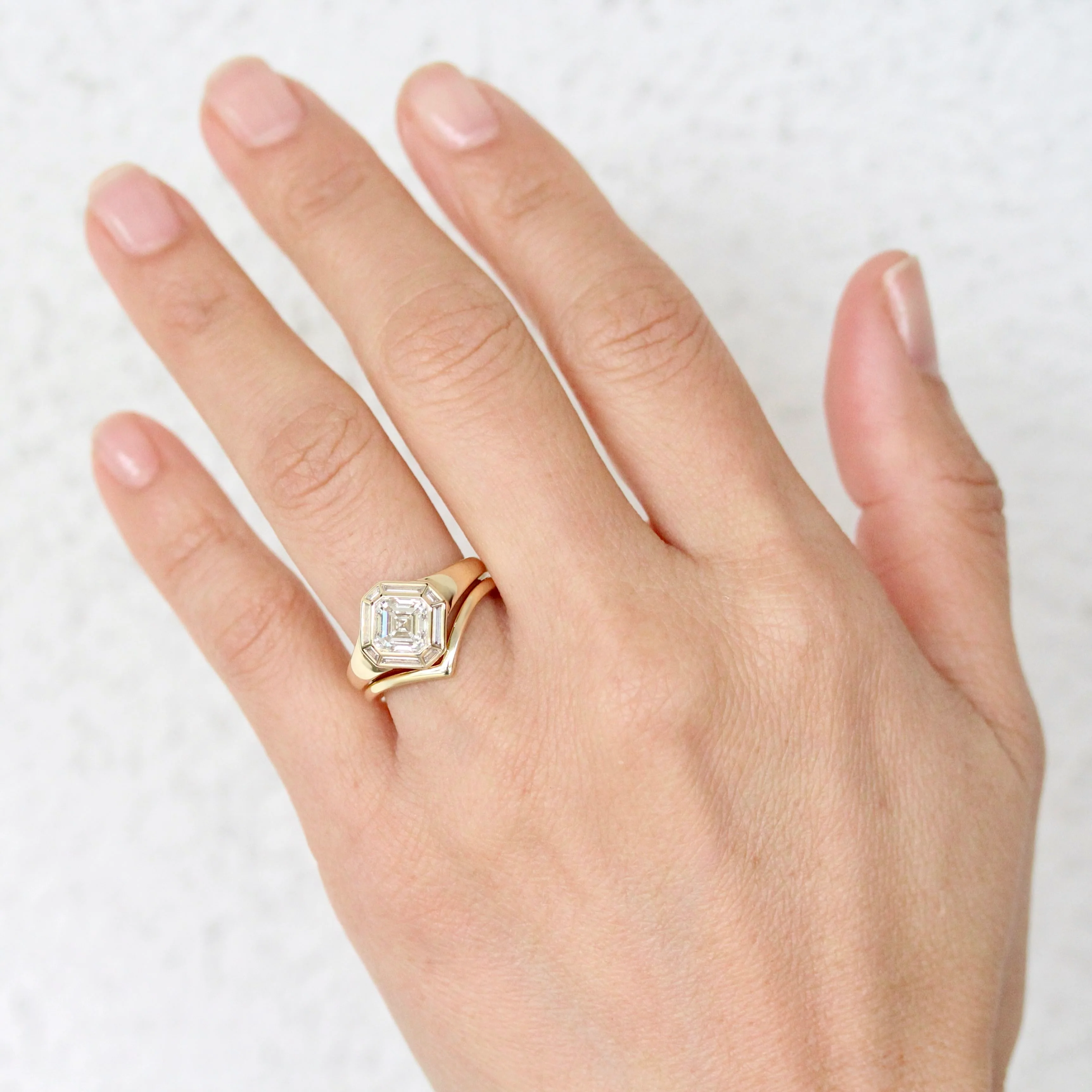 The Banks Engagement Ring (Asscher) in Yellow Gold with 1.52ct Lab-Grown Diamond - Image 9