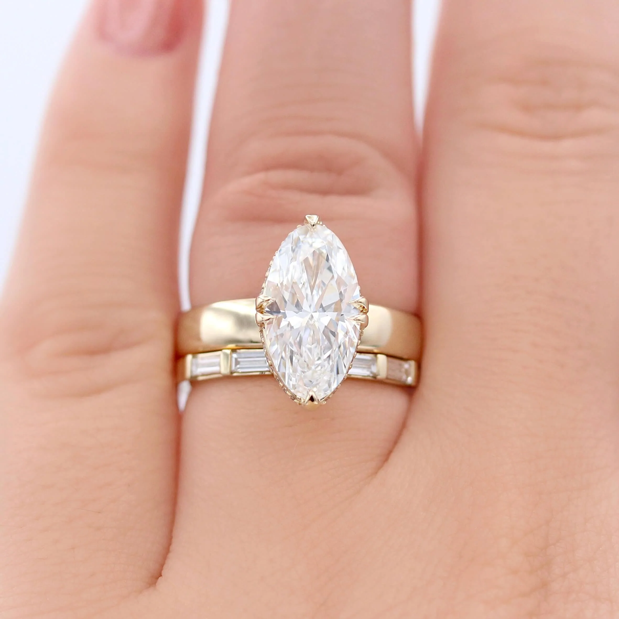 The Bettina Hidden Halo Engagement Ring (Moval) - Image 6