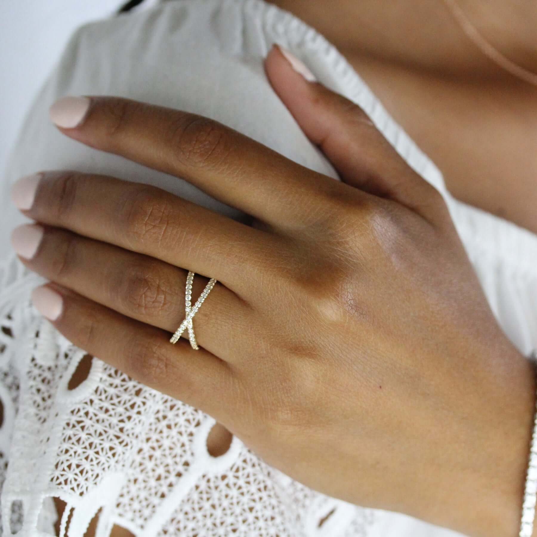 The Criss-Cross Ring in Yellow Gold - Image 2