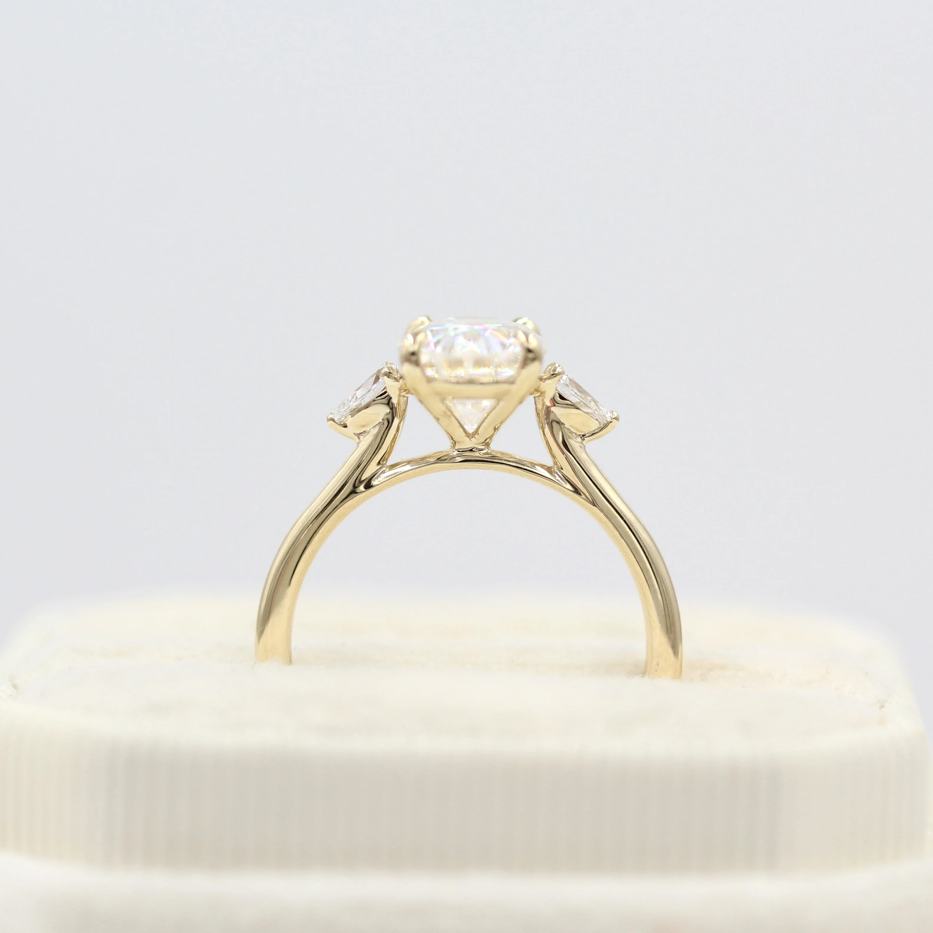 The Emery Ring in Yellow Gold with 2ct Moissanite - Image 5