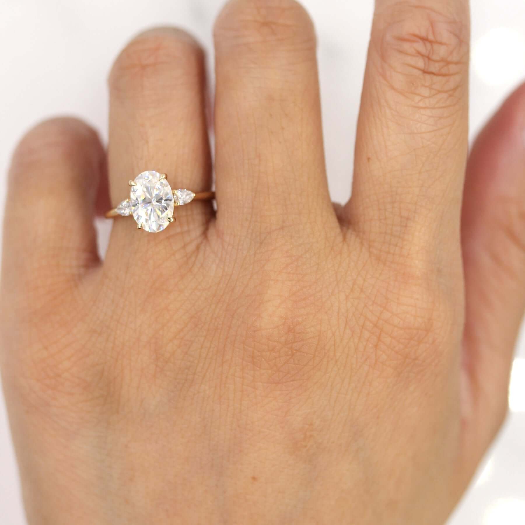 The Emery Ring in Yellow Gold with 2ct Moissanite - Image 7