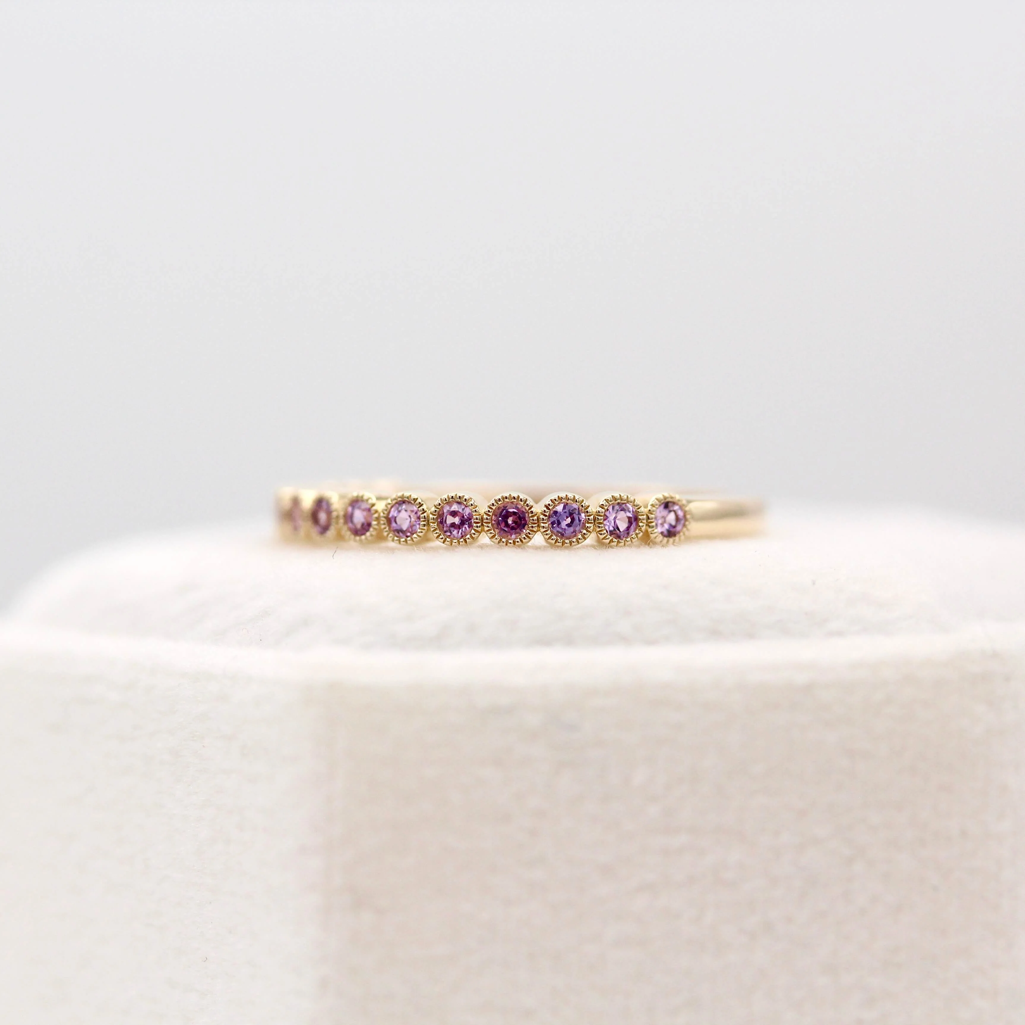 The February Florence Birthstone Ring with Purple Sapphire in Yellow Gold - Image 5