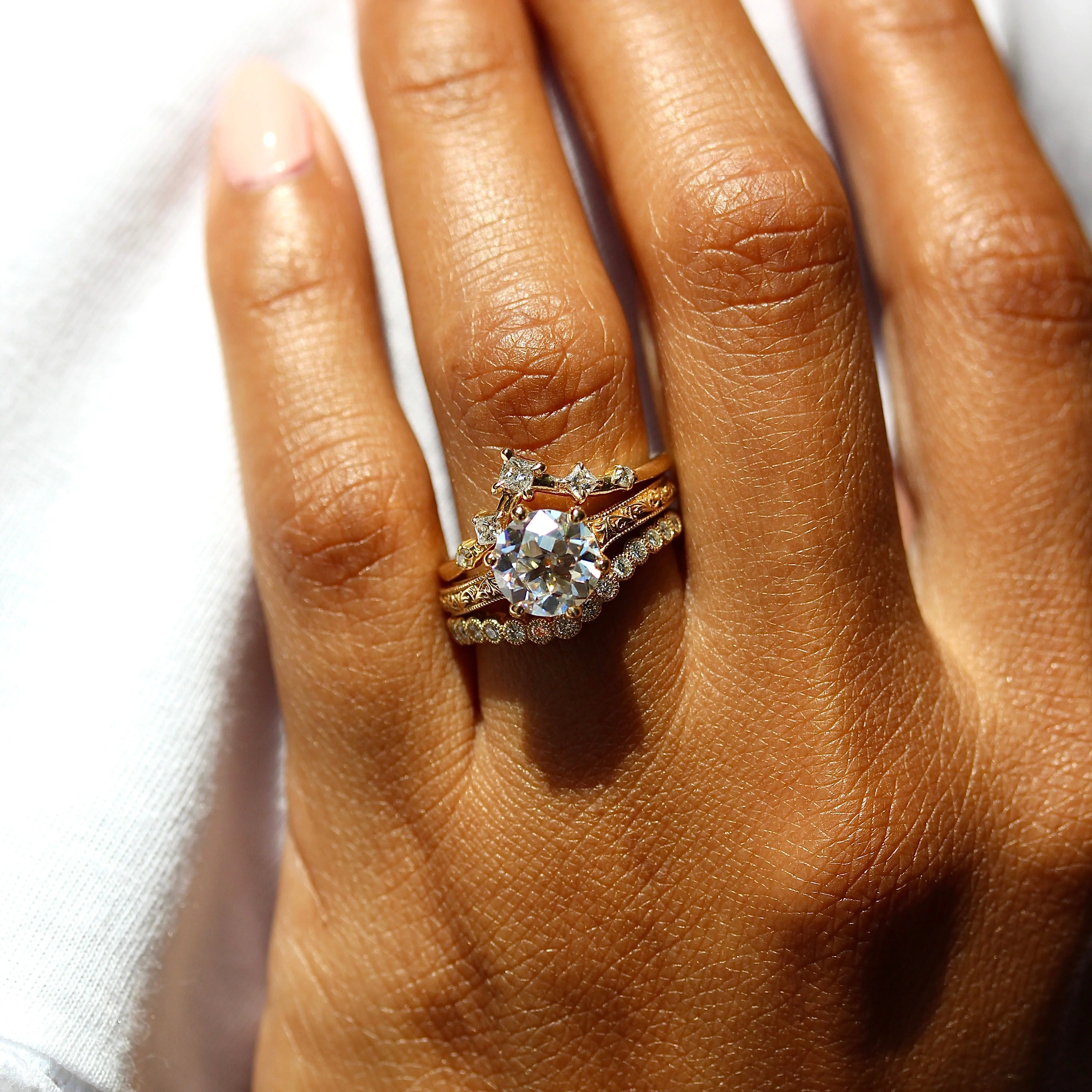 The Florence Contour Wedding Band in Yellow Gold - Image 6
