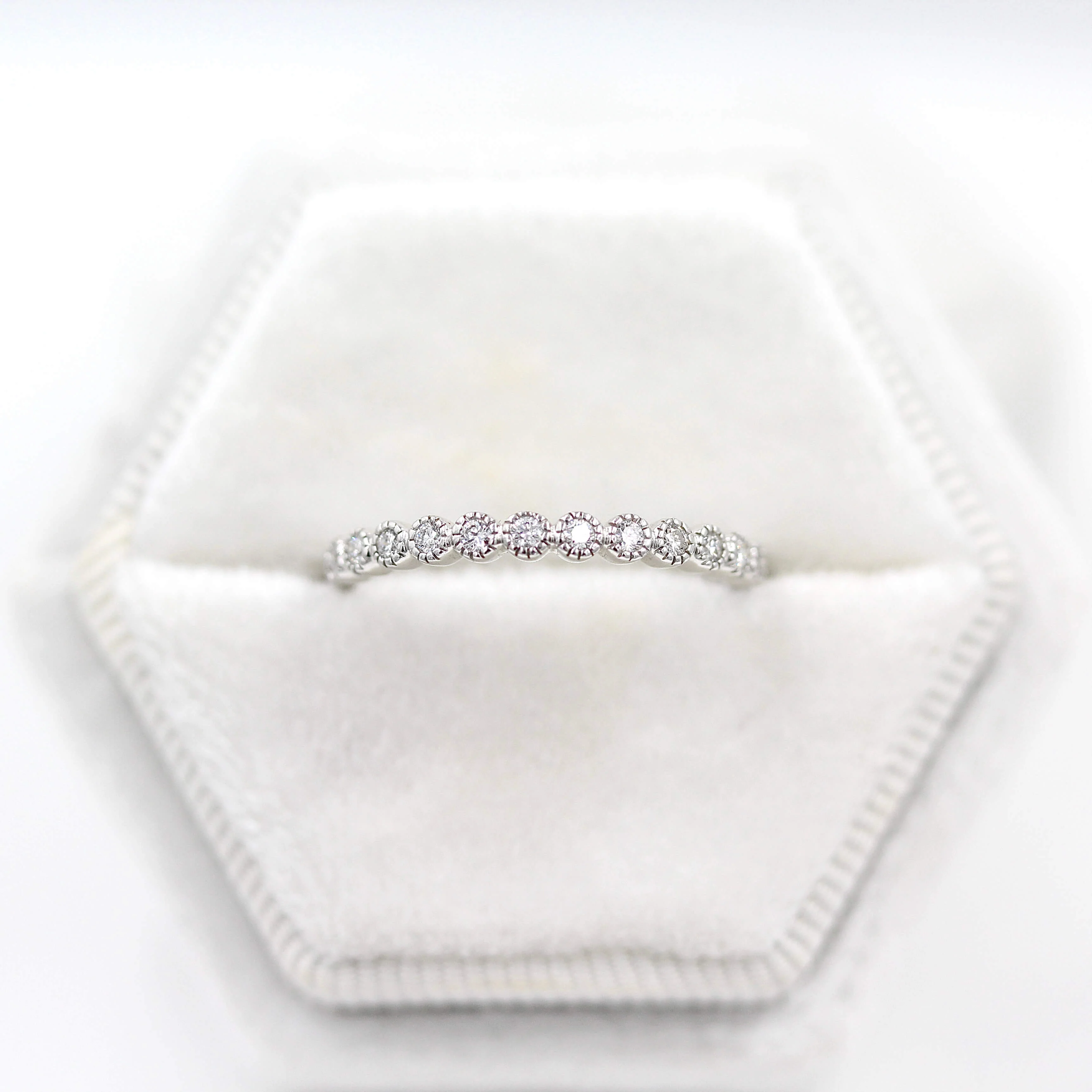 The Florence Wedding Band in White Gold - Image 7