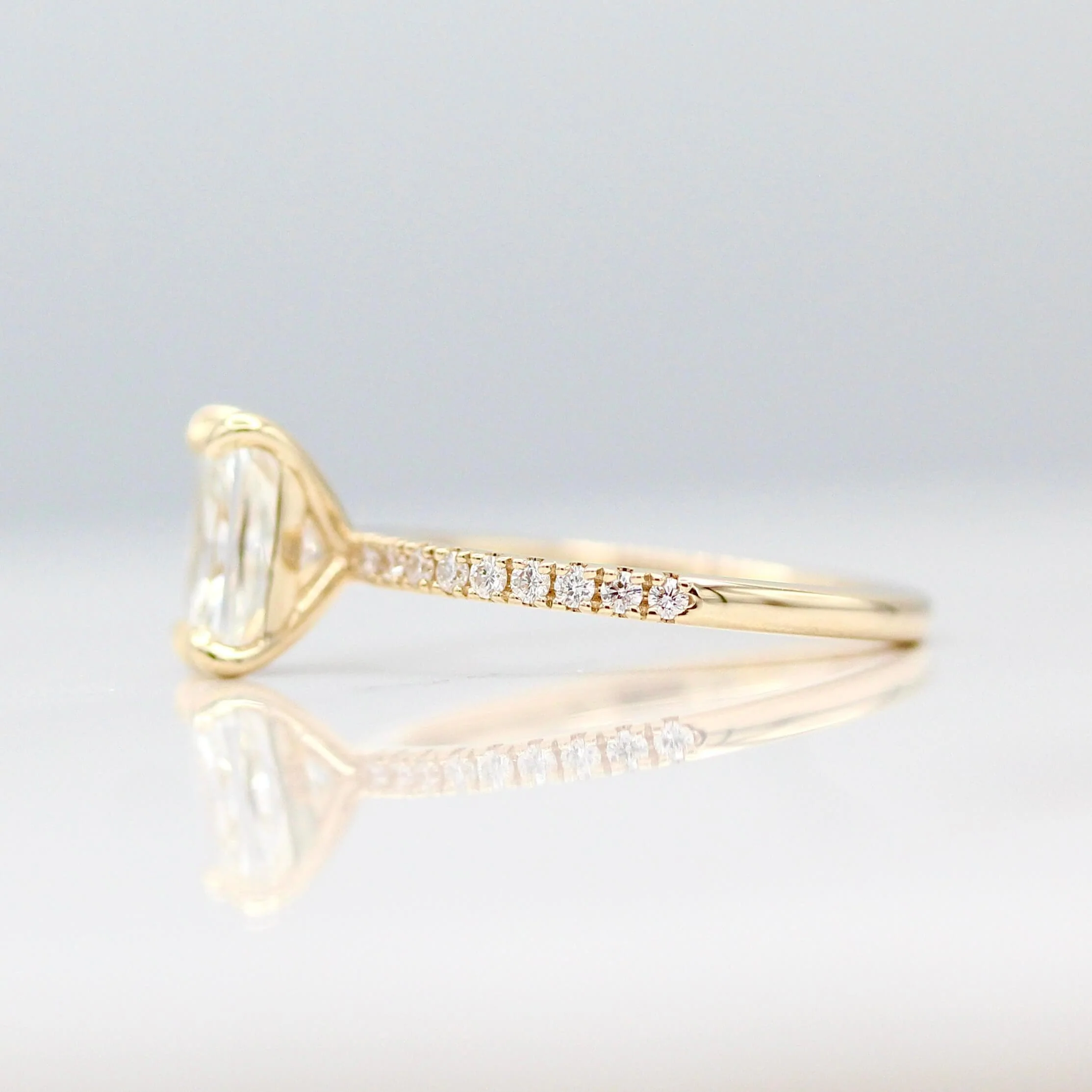 The Gwen Ring (Radiant) in Yellow Gold with 1.4ct Lab-Grown Diamond - Image 3