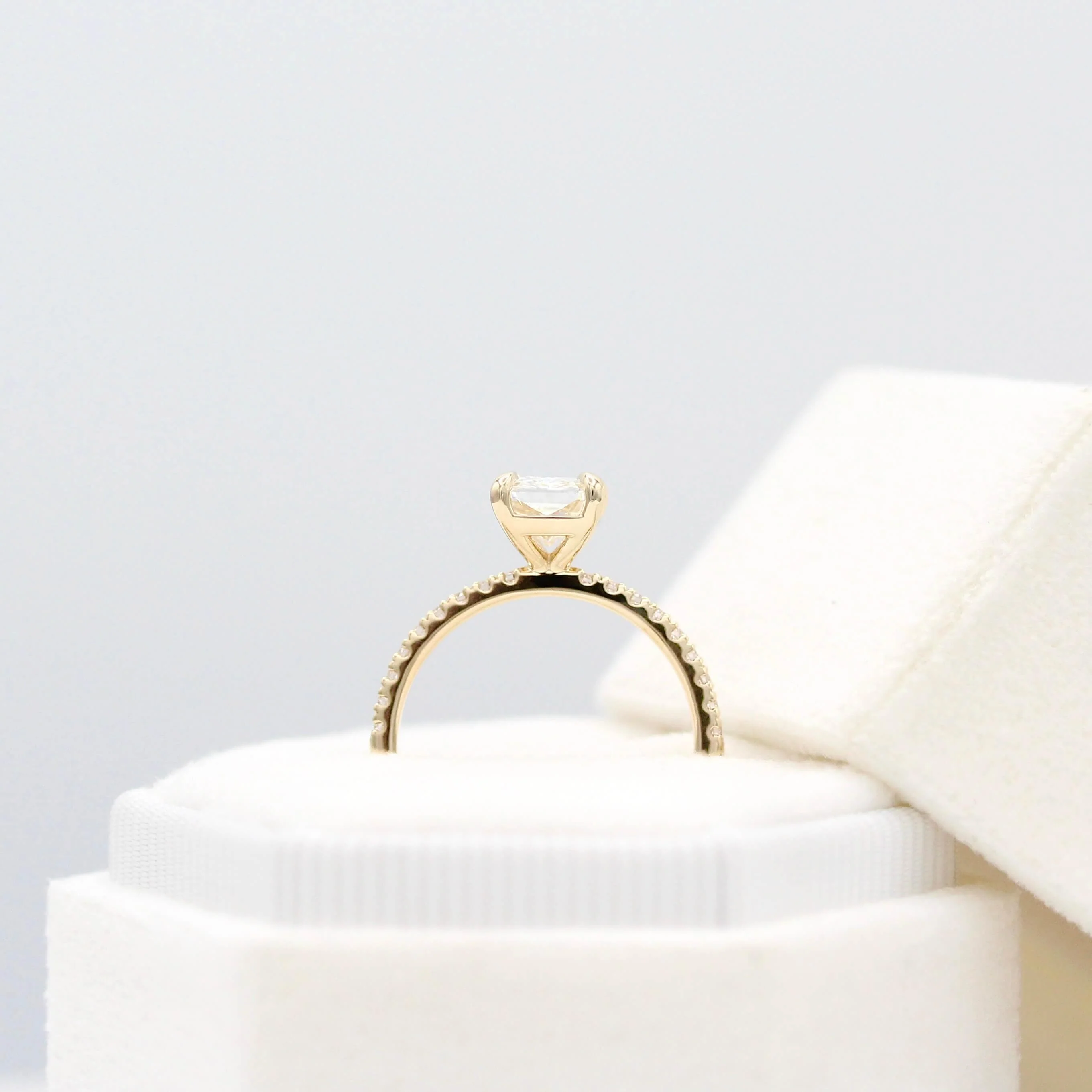 The Gwen Ring (Radiant) in Yellow Gold with 1.4ct Lab-Grown Diamond - Image 4