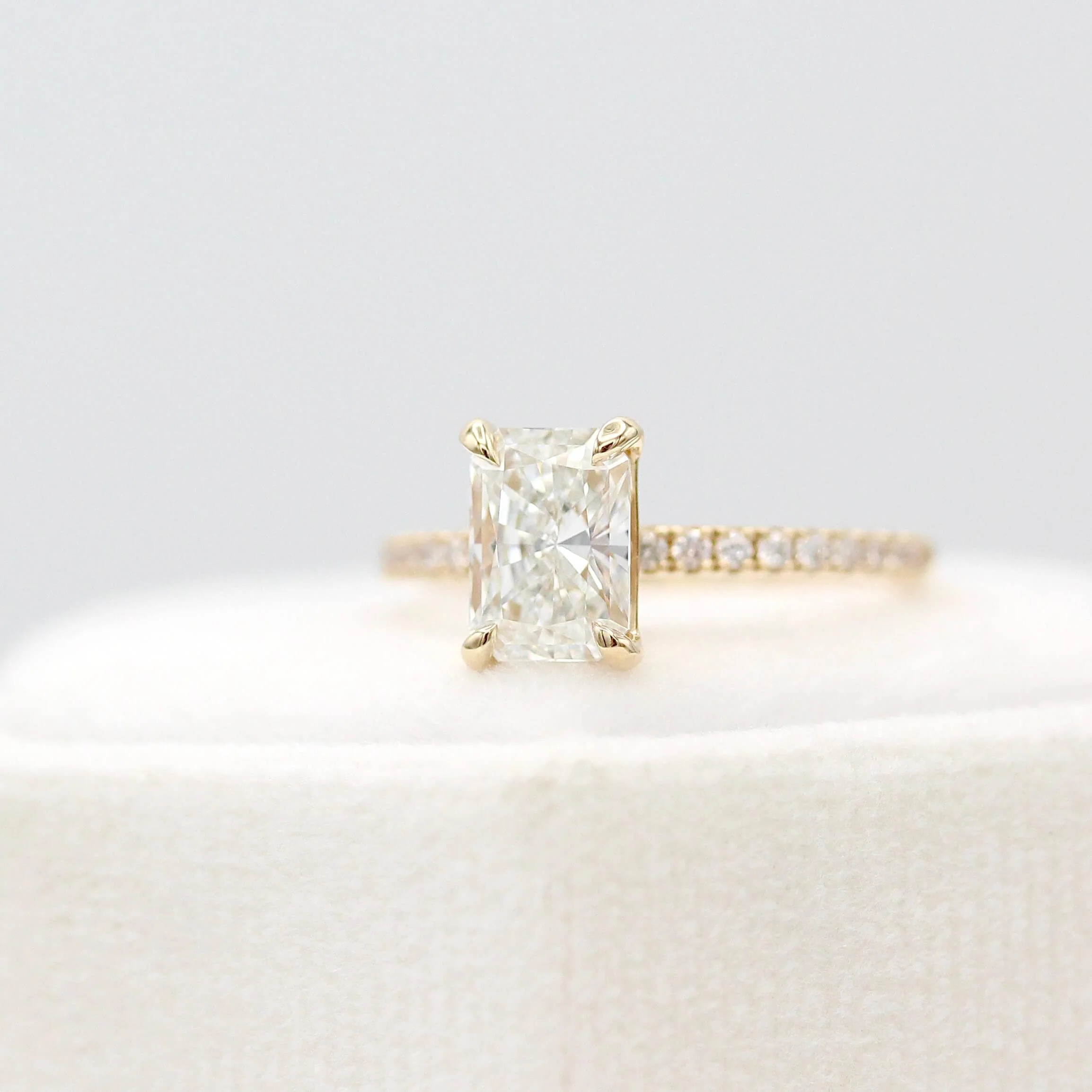 The Gwen Ring (Radiant) in Yellow Gold with 1.4ct Lab-Grown Diamond - Image 6