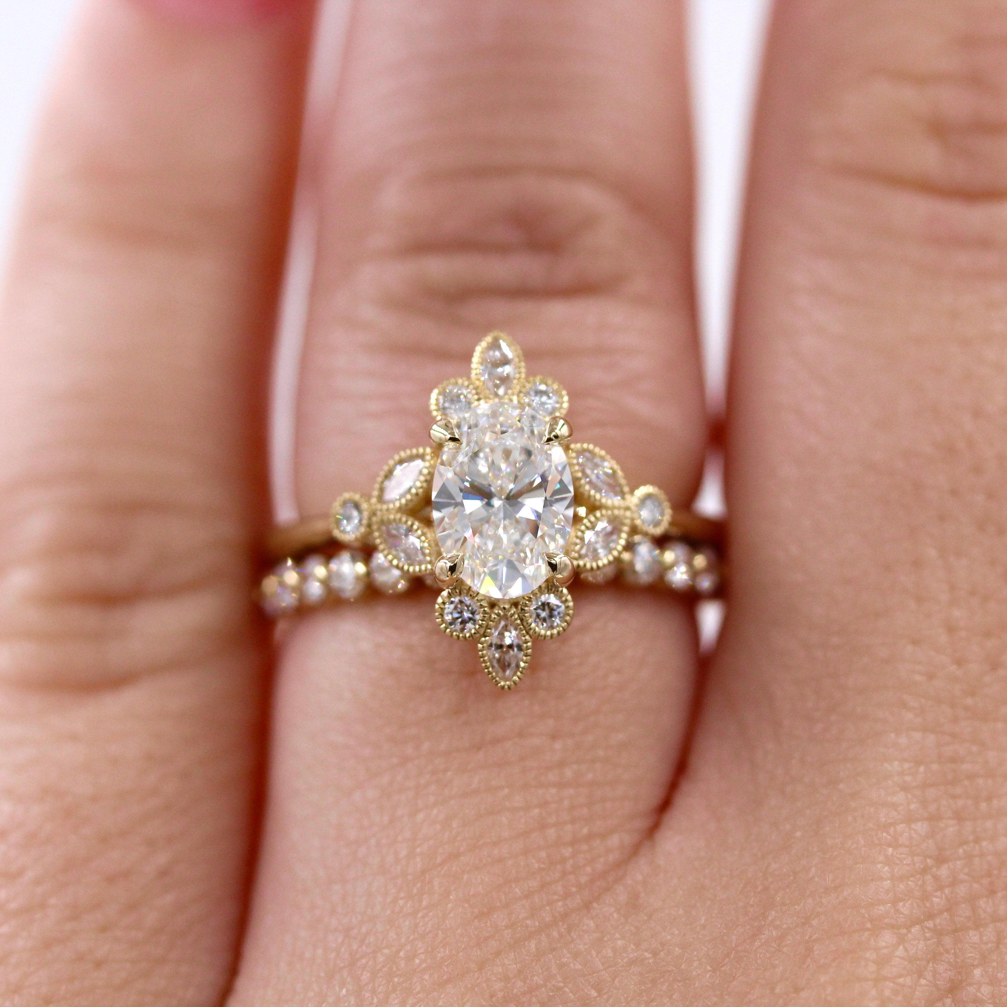 The Harlow Ring (Oval) in Yellow Gold with 1.10ct Lab-Grown Diamond - Image 5