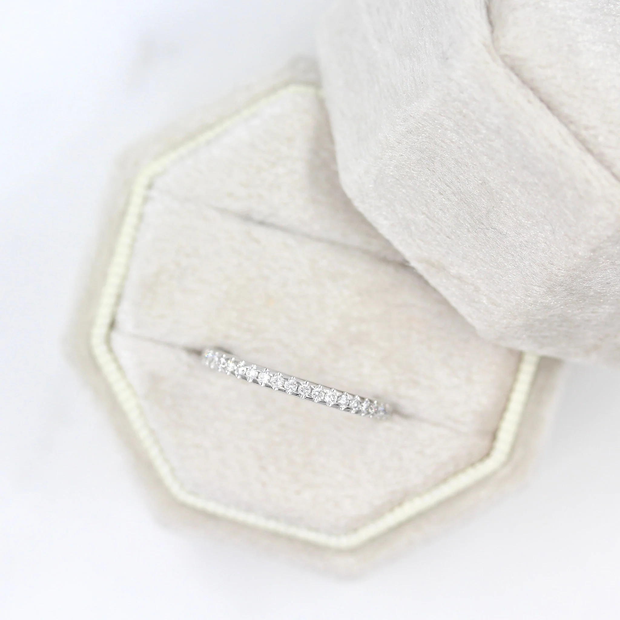 The Lauryn Wedding Band in White Gold - Image 8