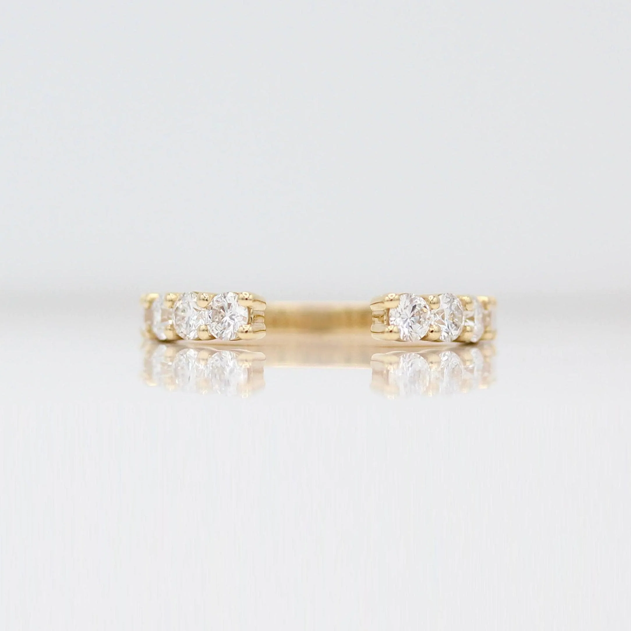 The Lexington Open Wedding Band in Yellow Gold