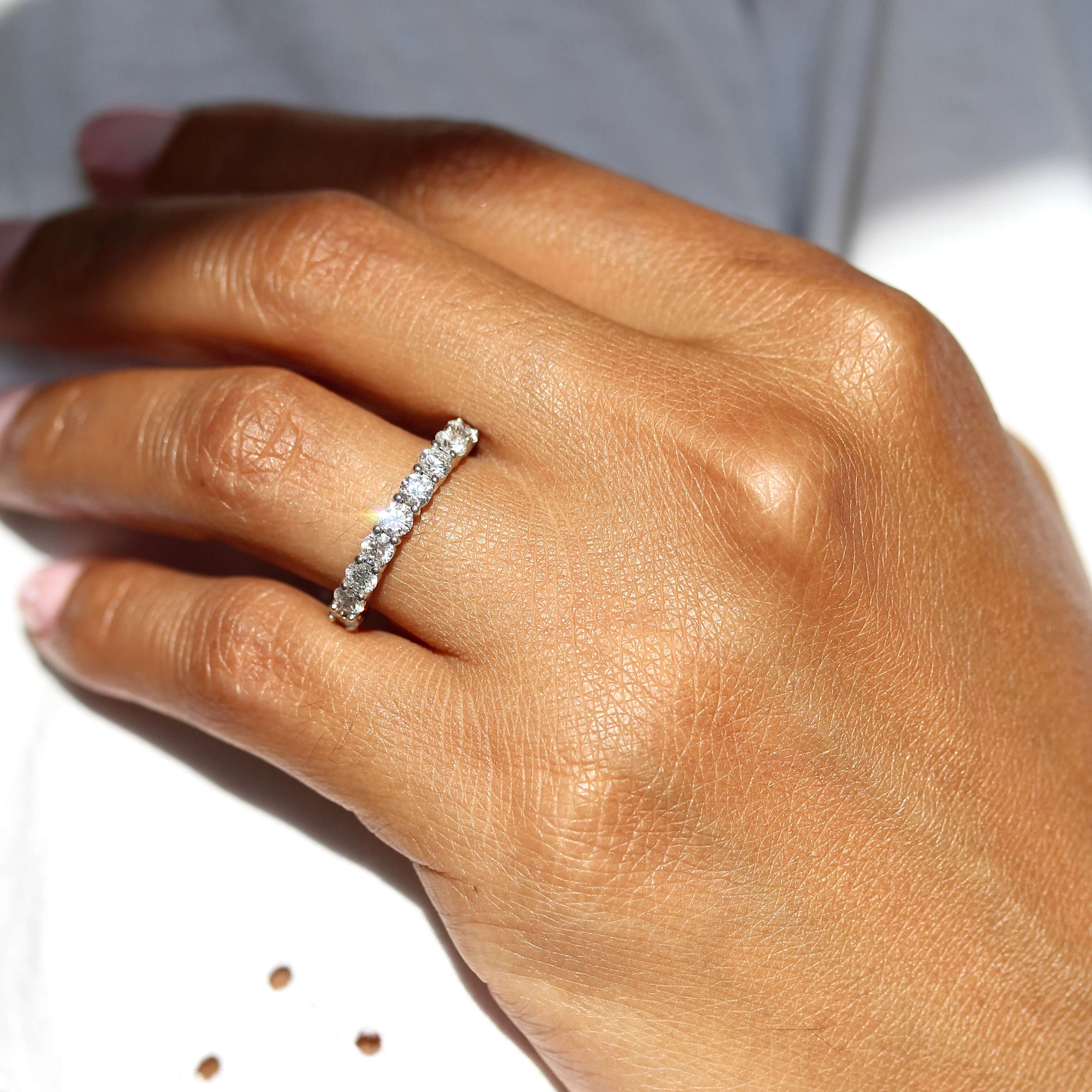 The Lexington Wedding Band in White Gold - Image 5