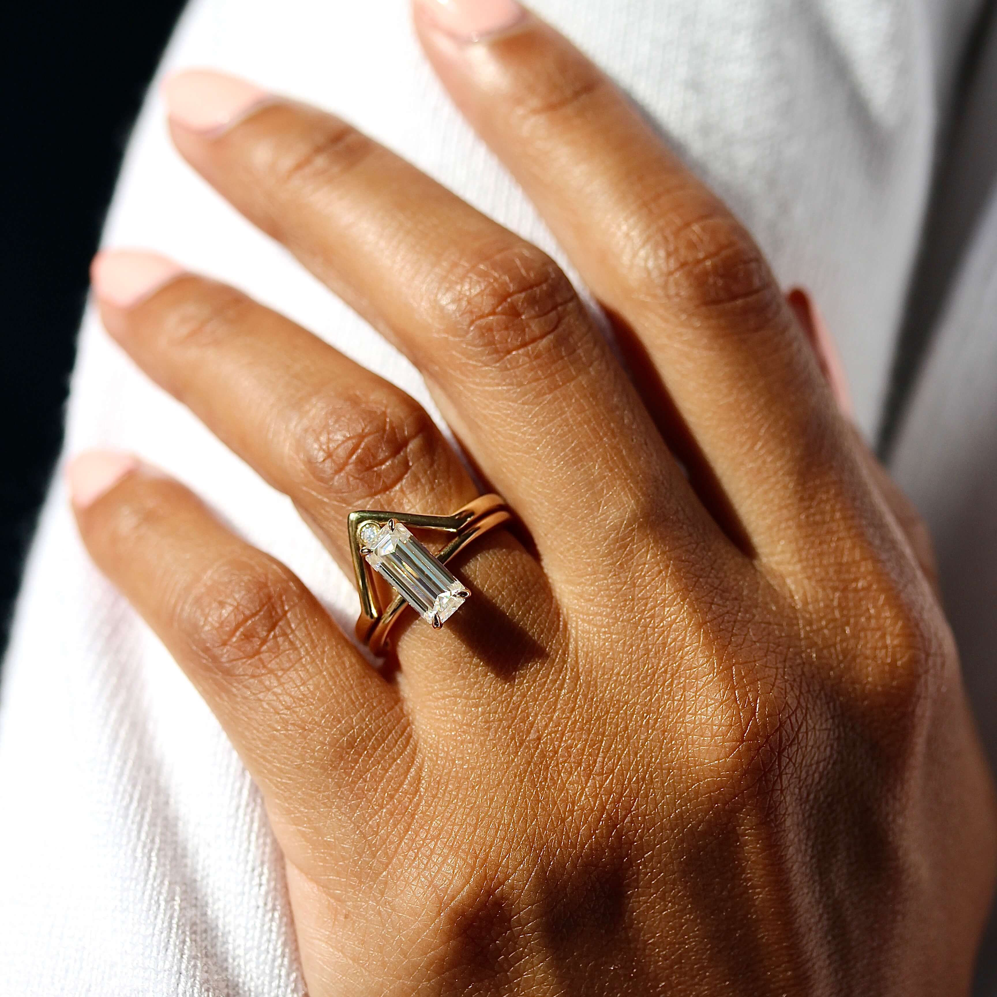The Maeve Ring in Yellow Gold with 2.25ct Moissanite - Image 5