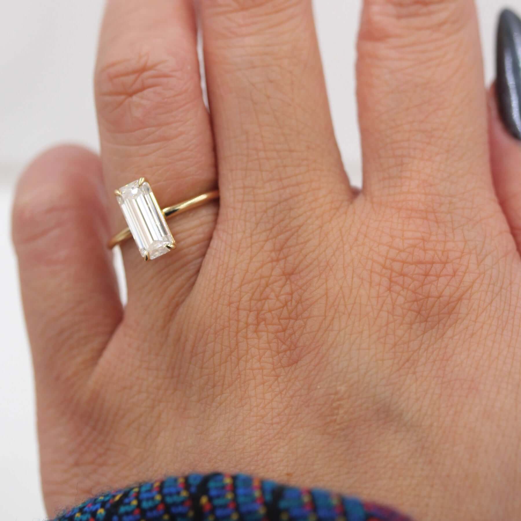 The Maeve Ring in Yellow Gold with 2.25ct Moissanite - Image 7