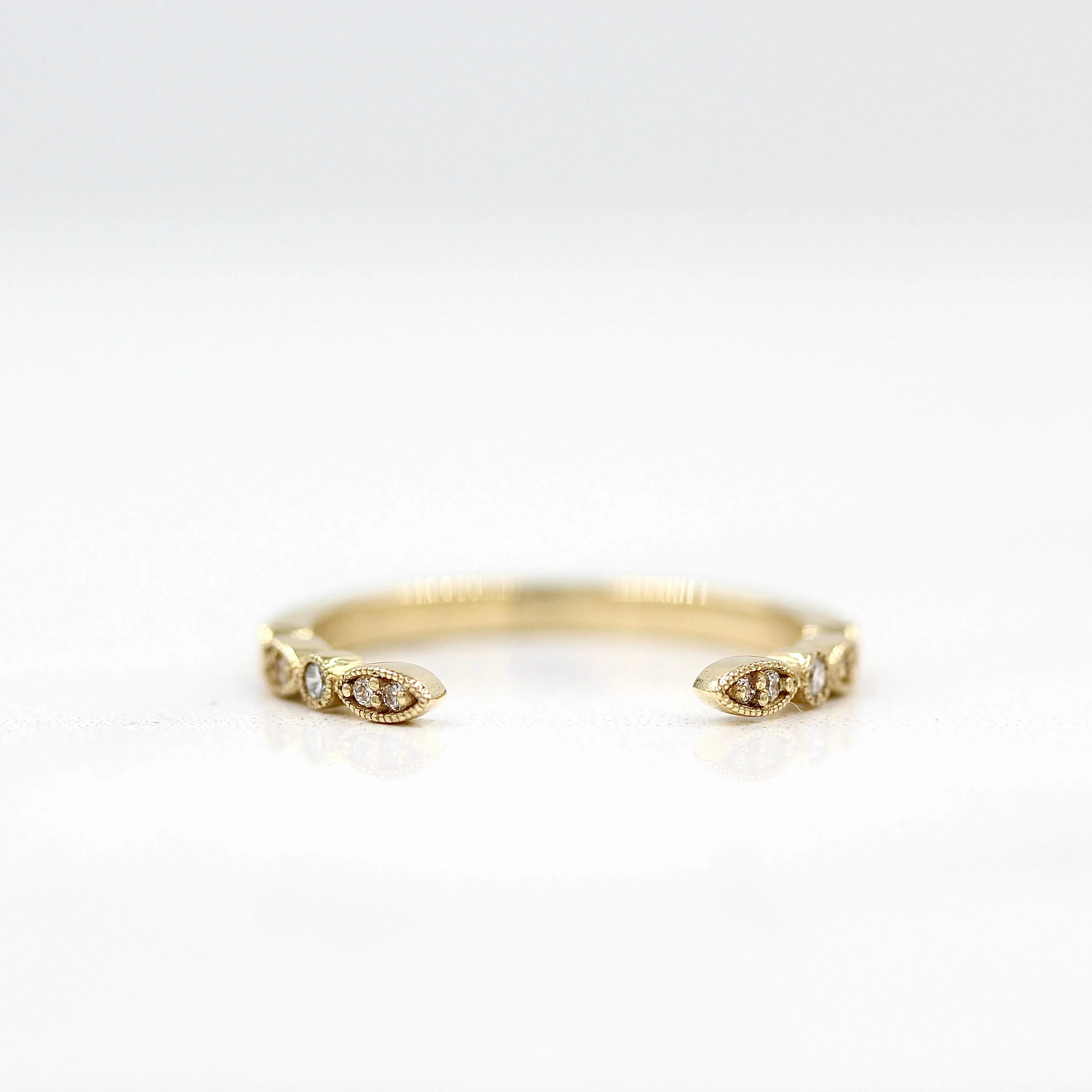 The Open Charlotte Wedding Band in Yellow Gold