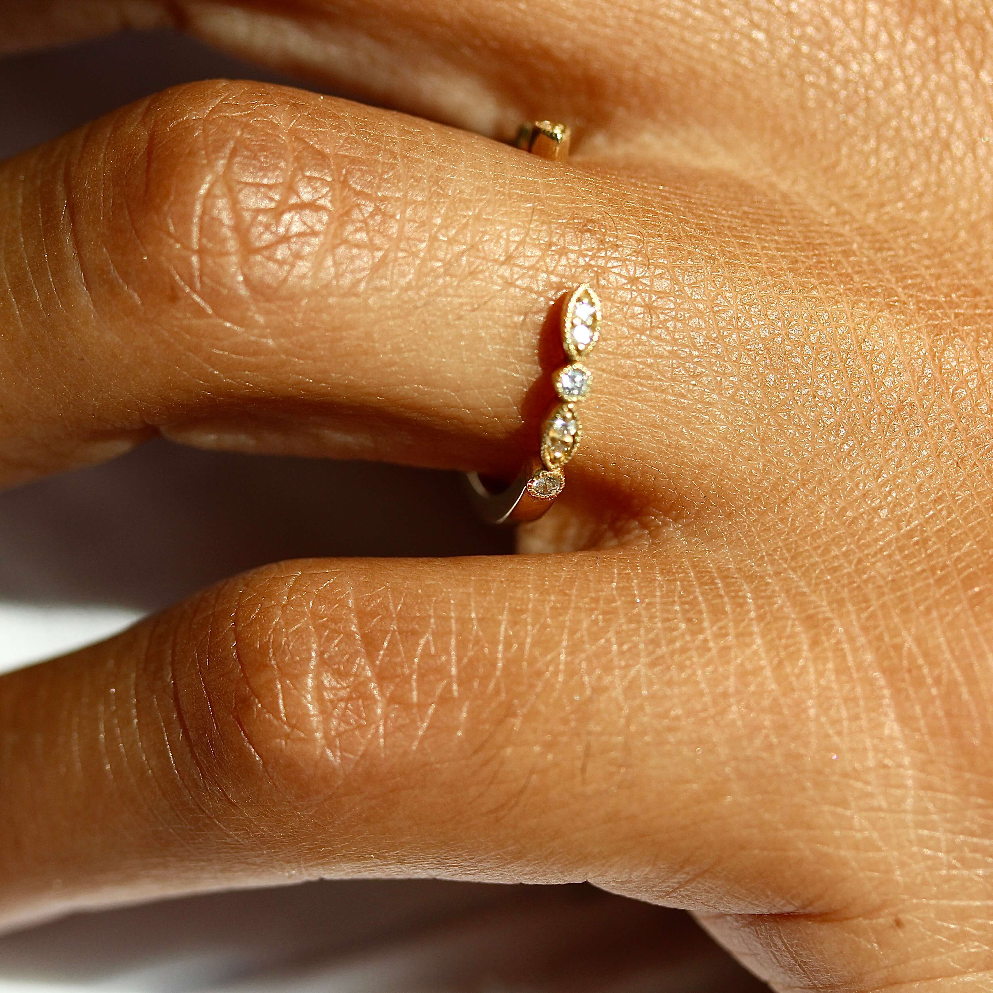 The Open Charlotte Wedding Band in Yellow Gold - Image 2