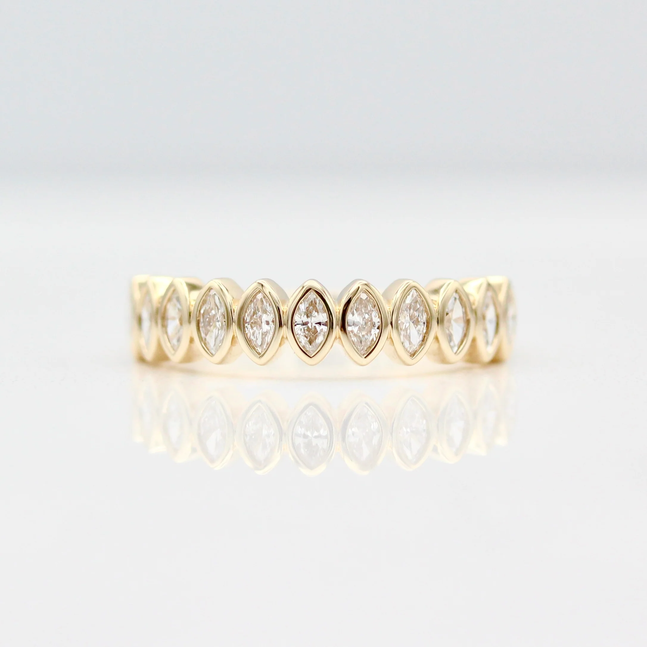The Sammy Wedding Band (Marquise)