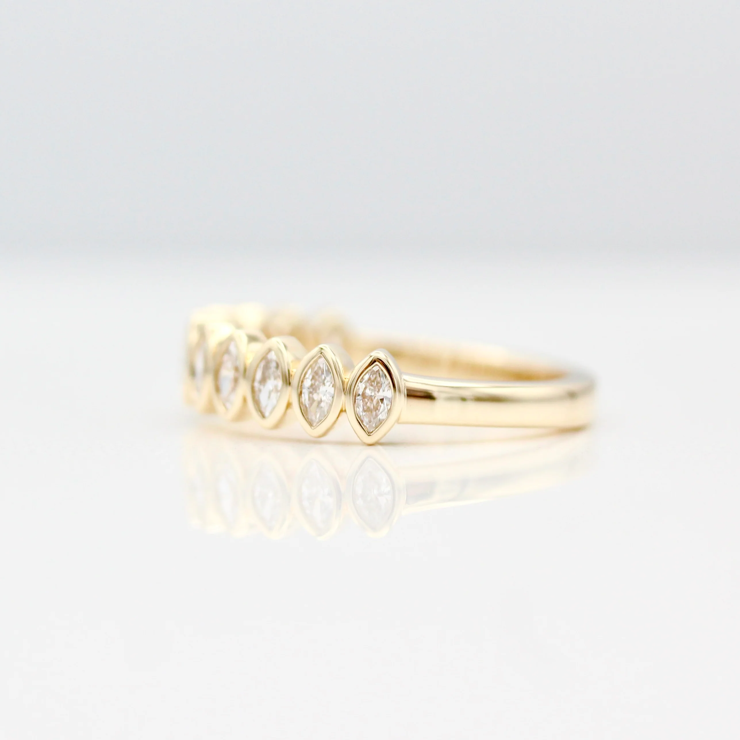 The Sammy Wedding Band (Marquise) - Image 3