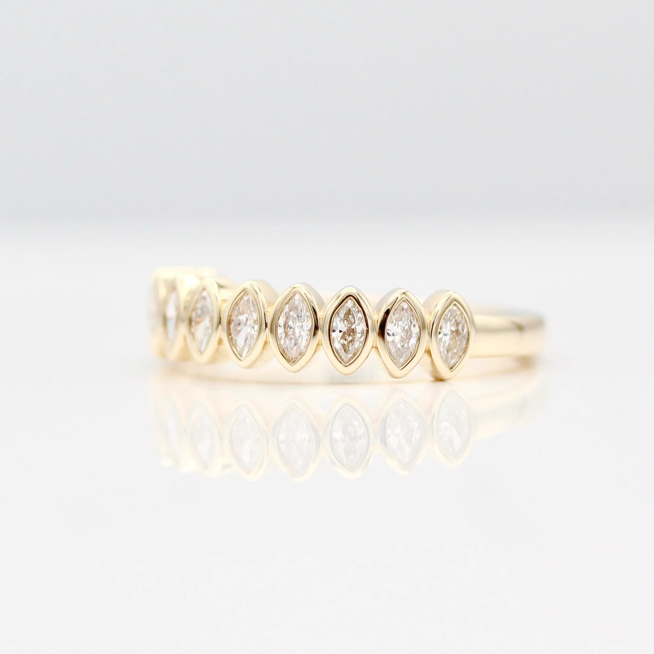 The Sammy Wedding Band (Marquise) - Image 4