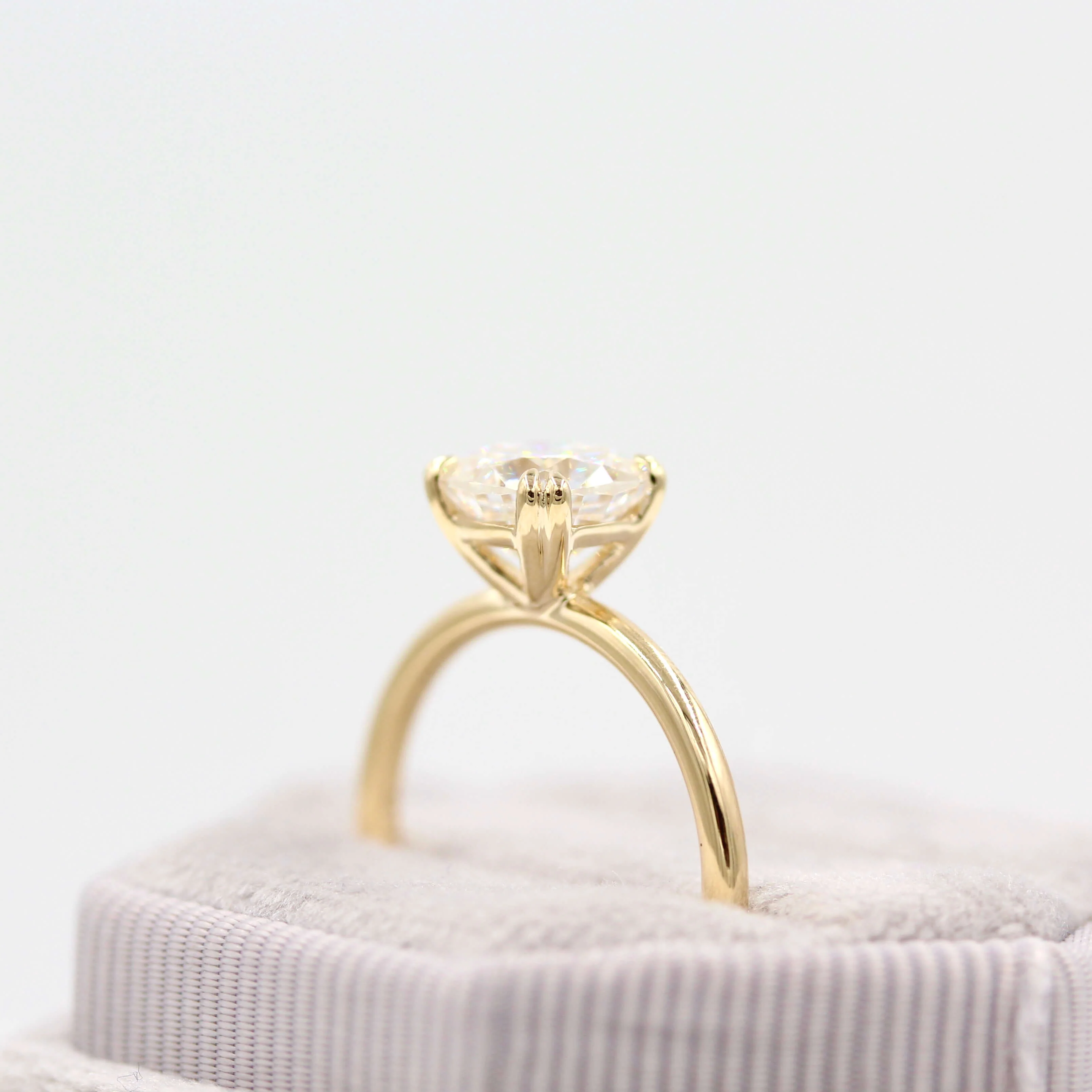 The Serena Ring (Square Cushion) in Yellow Gold with 1.75ct Moissanite - Image 5