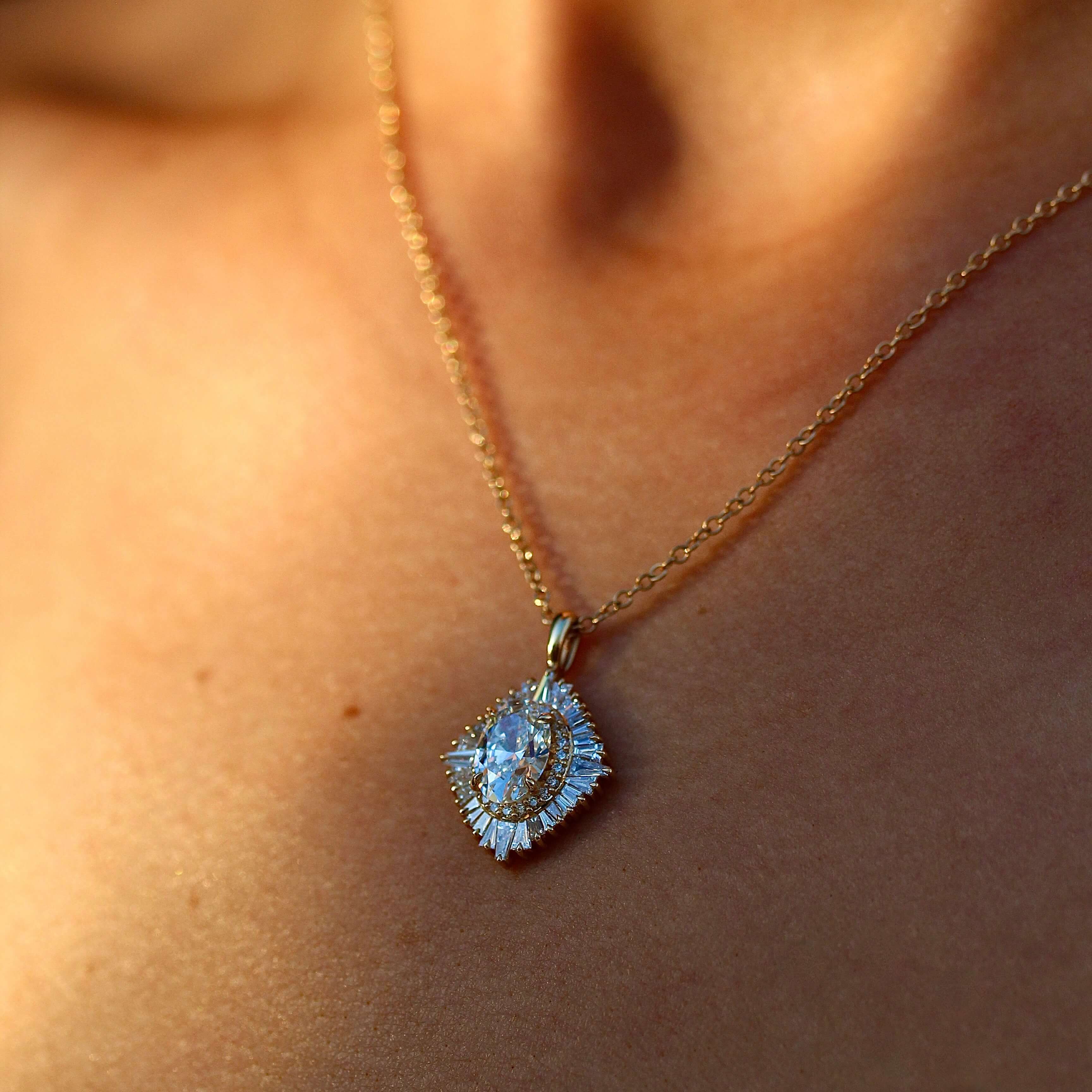 The Sojourner Pendant in Yellow Gold with 1.2ct Lab-Grown Diamond - Image 4