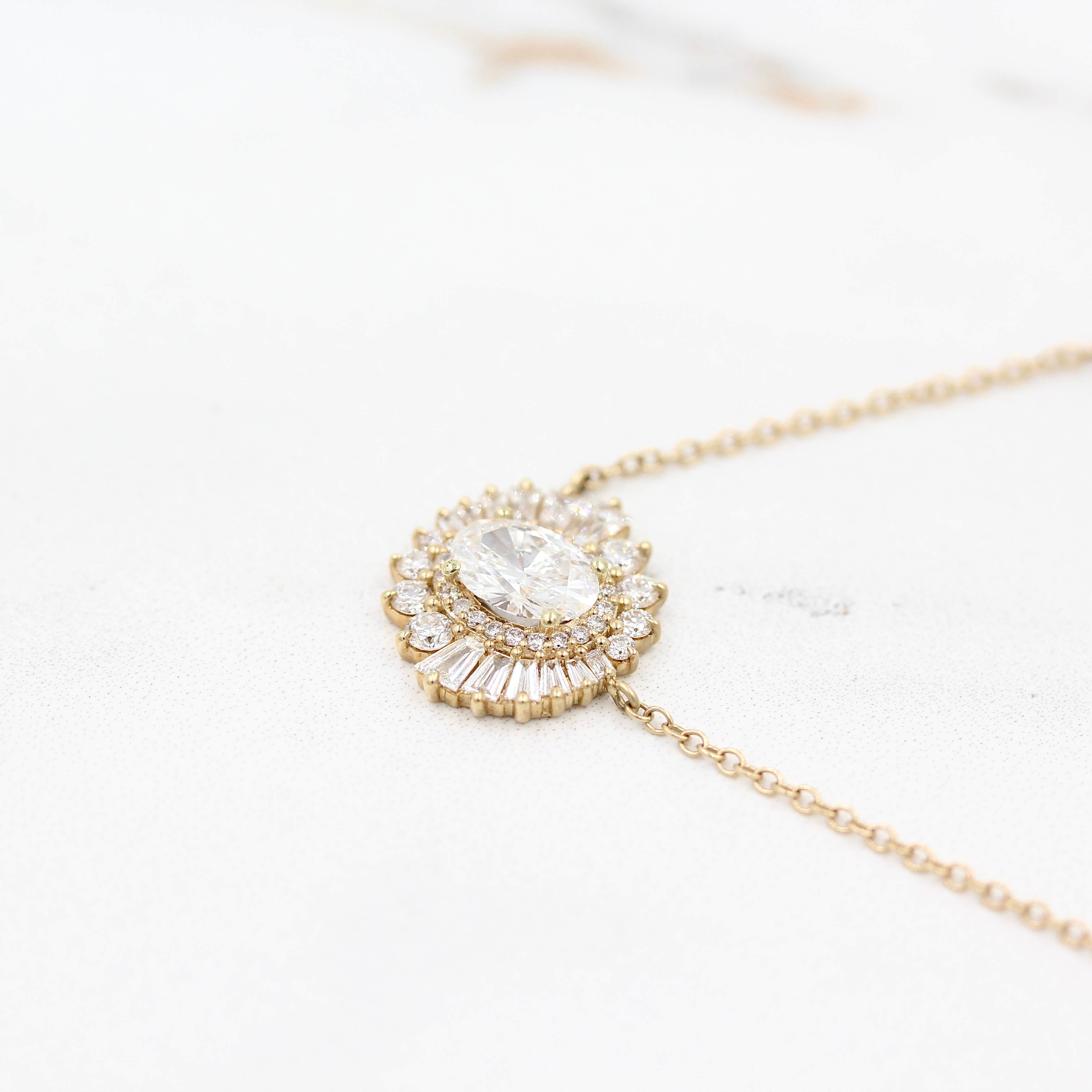 The Soleil Pendant in Yellow Gold with 1.04ct Lab-Grown Diamond - Image 3