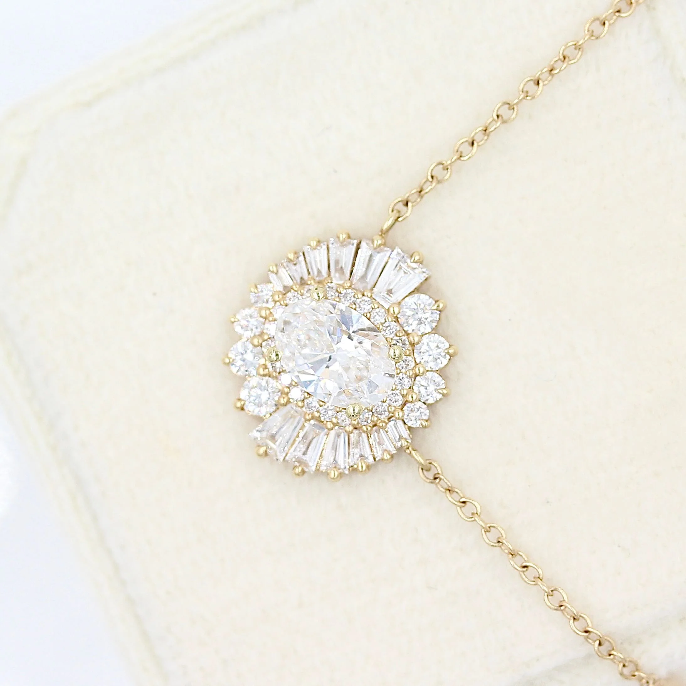 The Soleil Pendant in Yellow Gold with 1.04ct Lab-Grown Diamond - Image 5