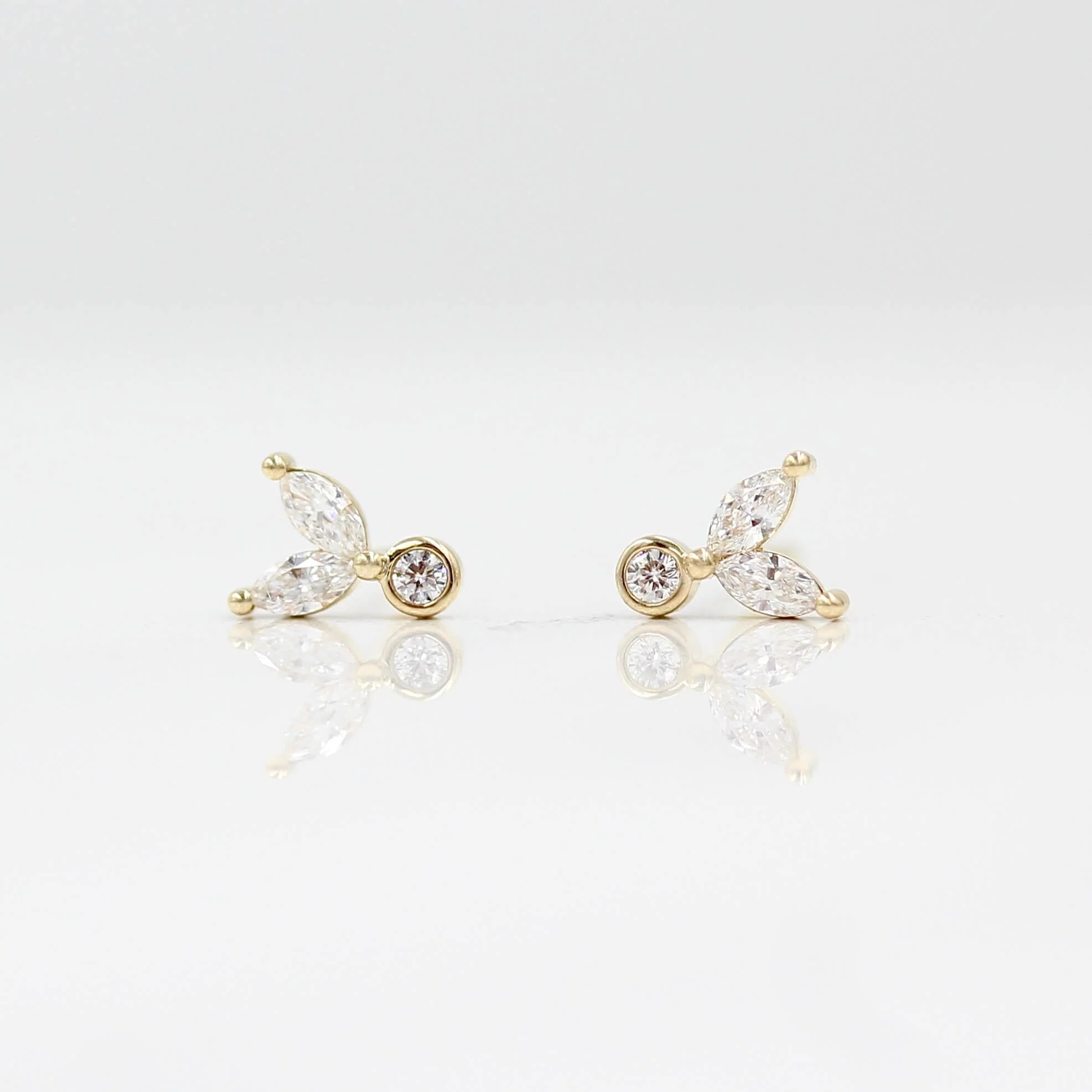 The Sophia Earrings in Yellow Gold