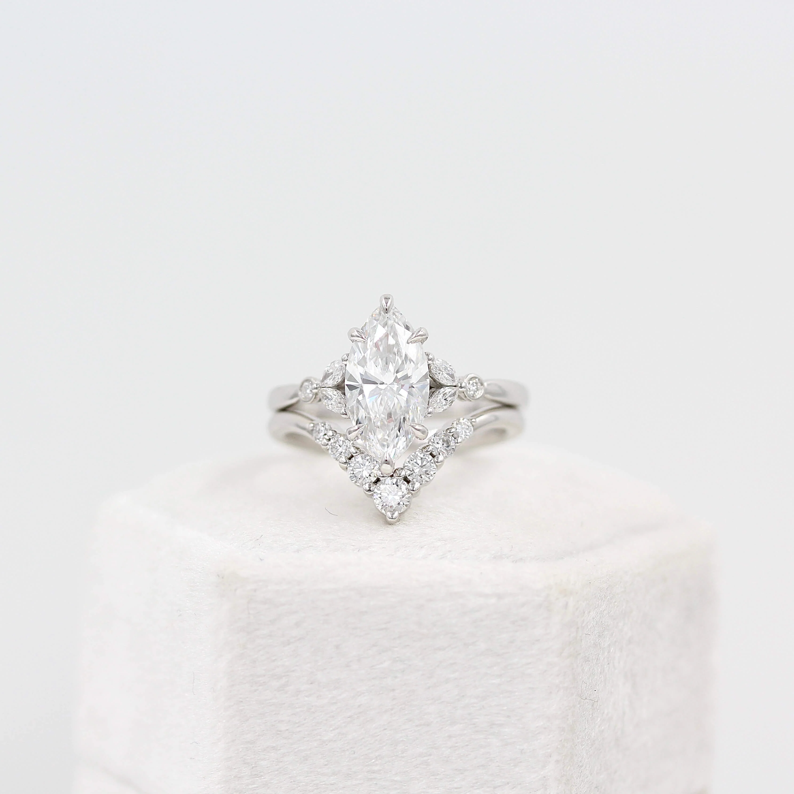 The Sophia Ring (Marquise) in White Gold with 1.7ct Lab-Grown Diamond - Image 7