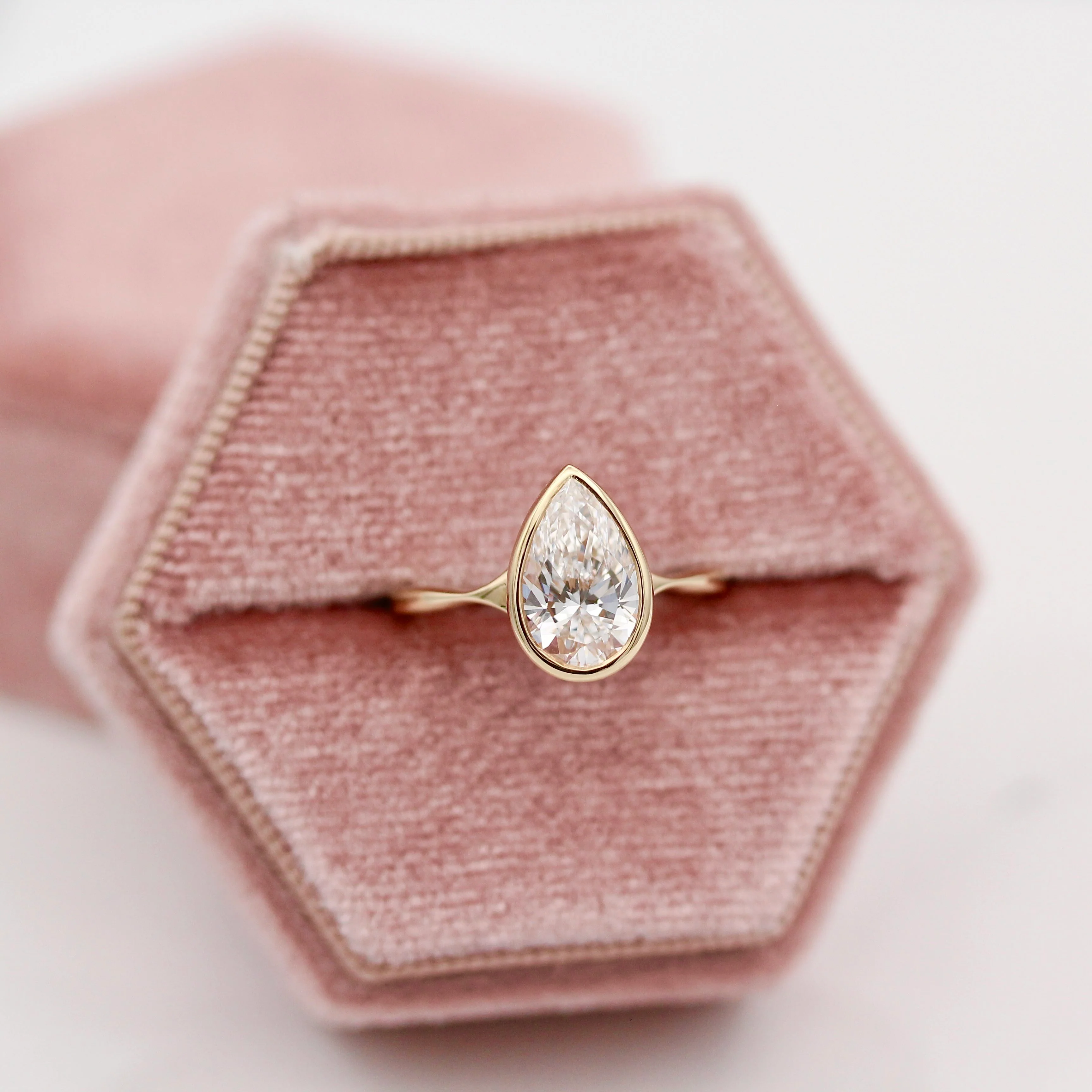 The Stevie Ring (Pear) in Yellow Gold with 2.04ct Lab-Grown Diamond - Image 12
