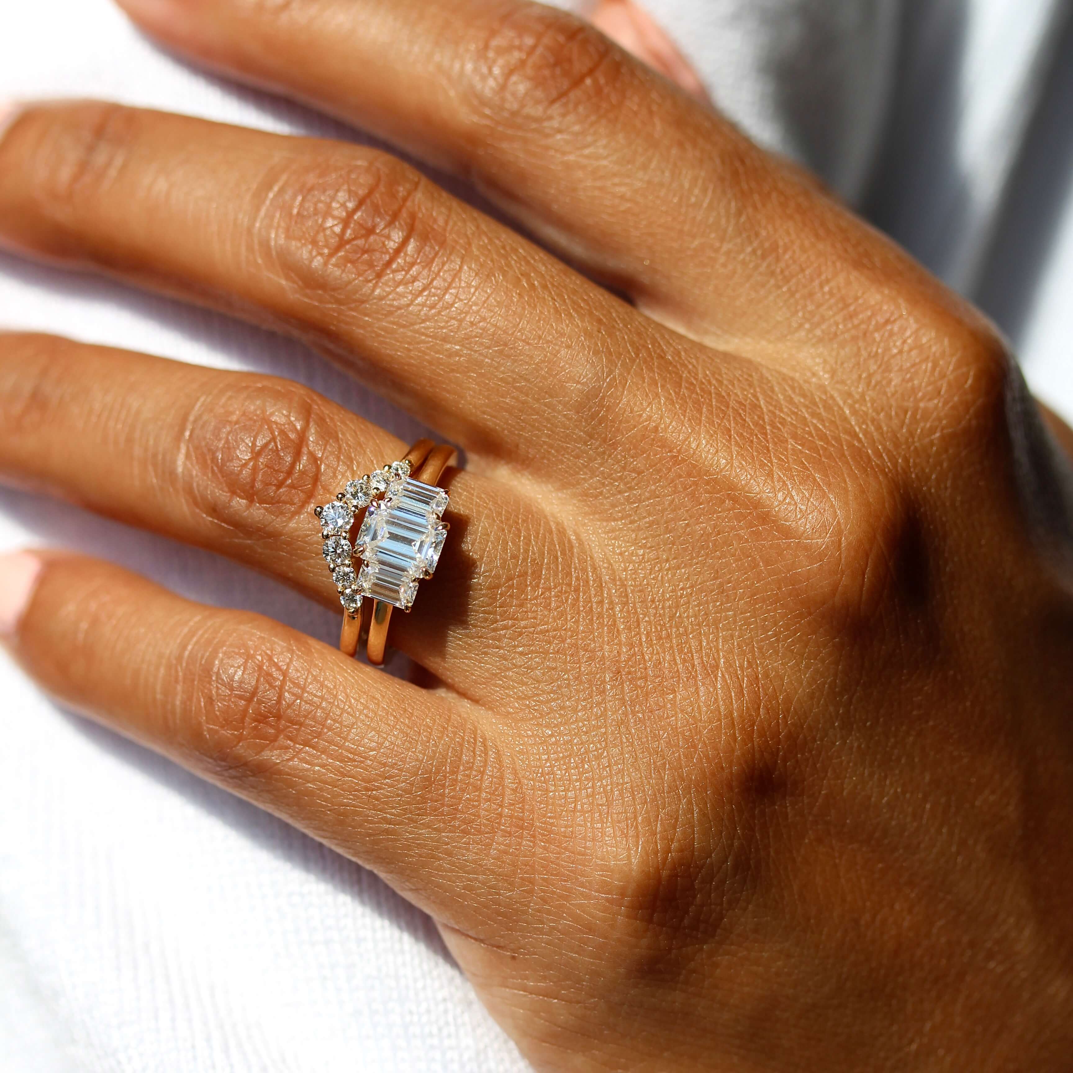The Tiara Wedding Band in Yellow Gold - Image 9