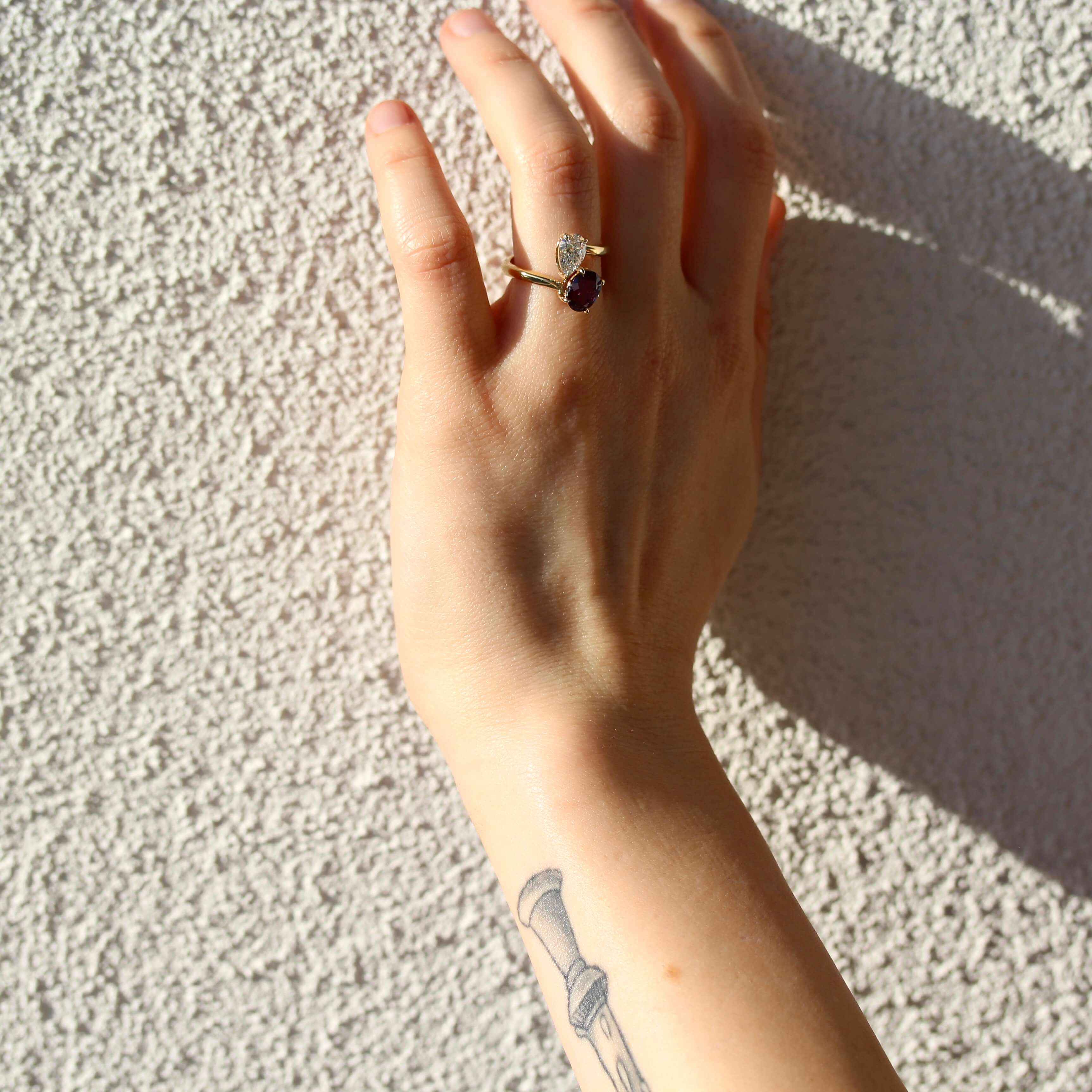 The Toi et Moi Alexandrite Bypass Ring - Image 11